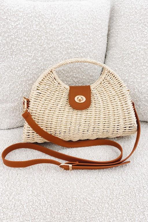 Maggie Straw Bag Beige