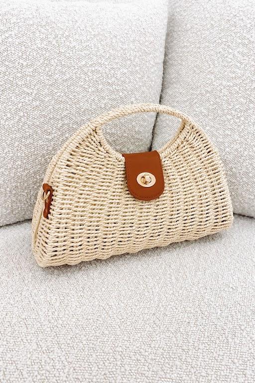 Maggie Straw Bag Beige