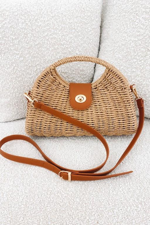 Maggie Straw Bag Tan