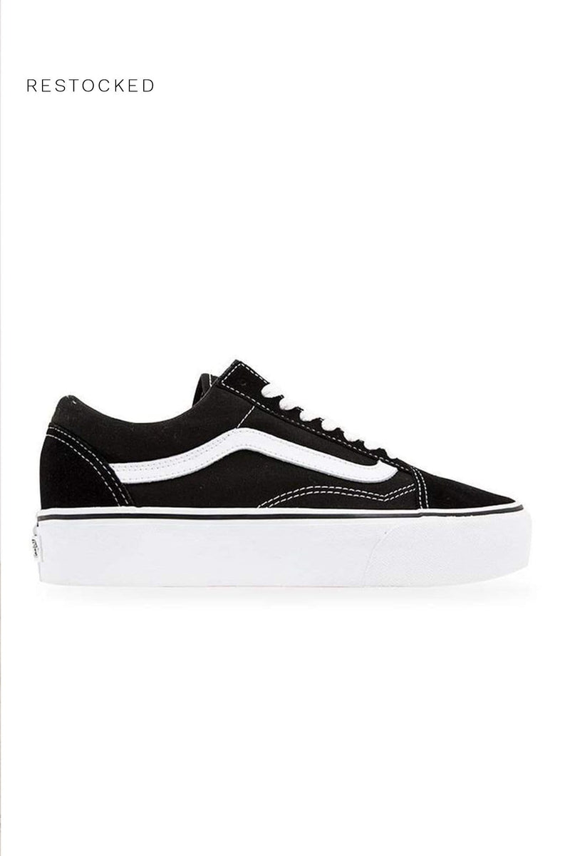 Old Skool Platform Black White