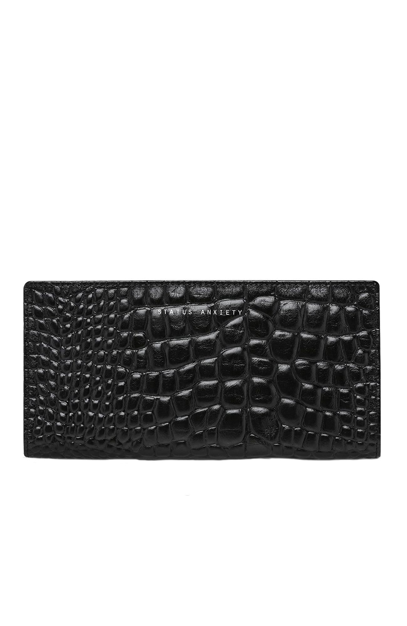 In The Beginning Wallet Black Croc Emboss