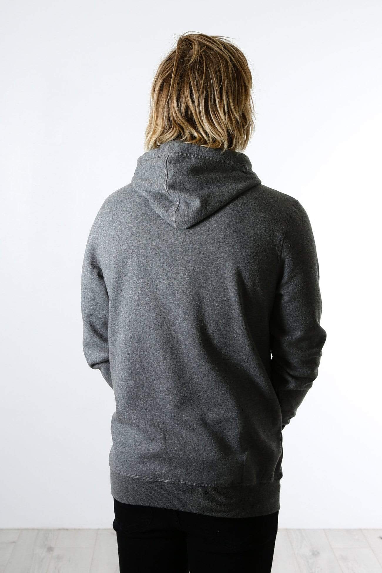 One Hit Wonder Hooded Fleece Dark Grey Marle