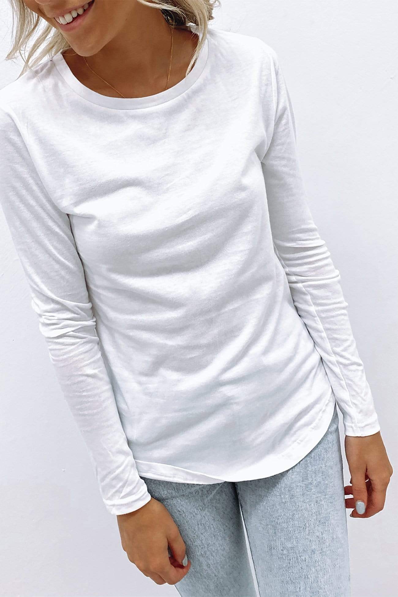 Kara Long Sleeve Tee White