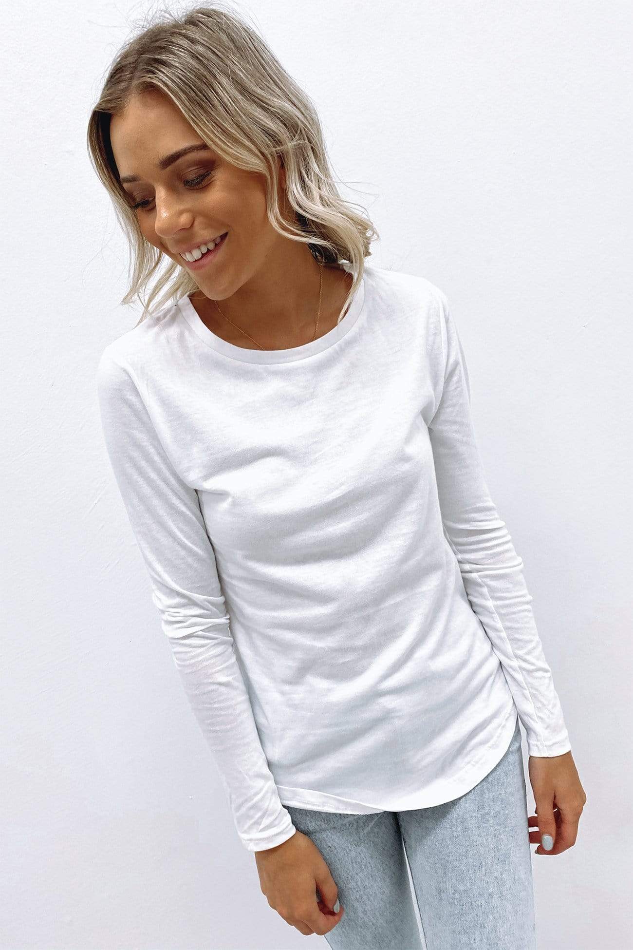 Kara Long Sleeve Tee White