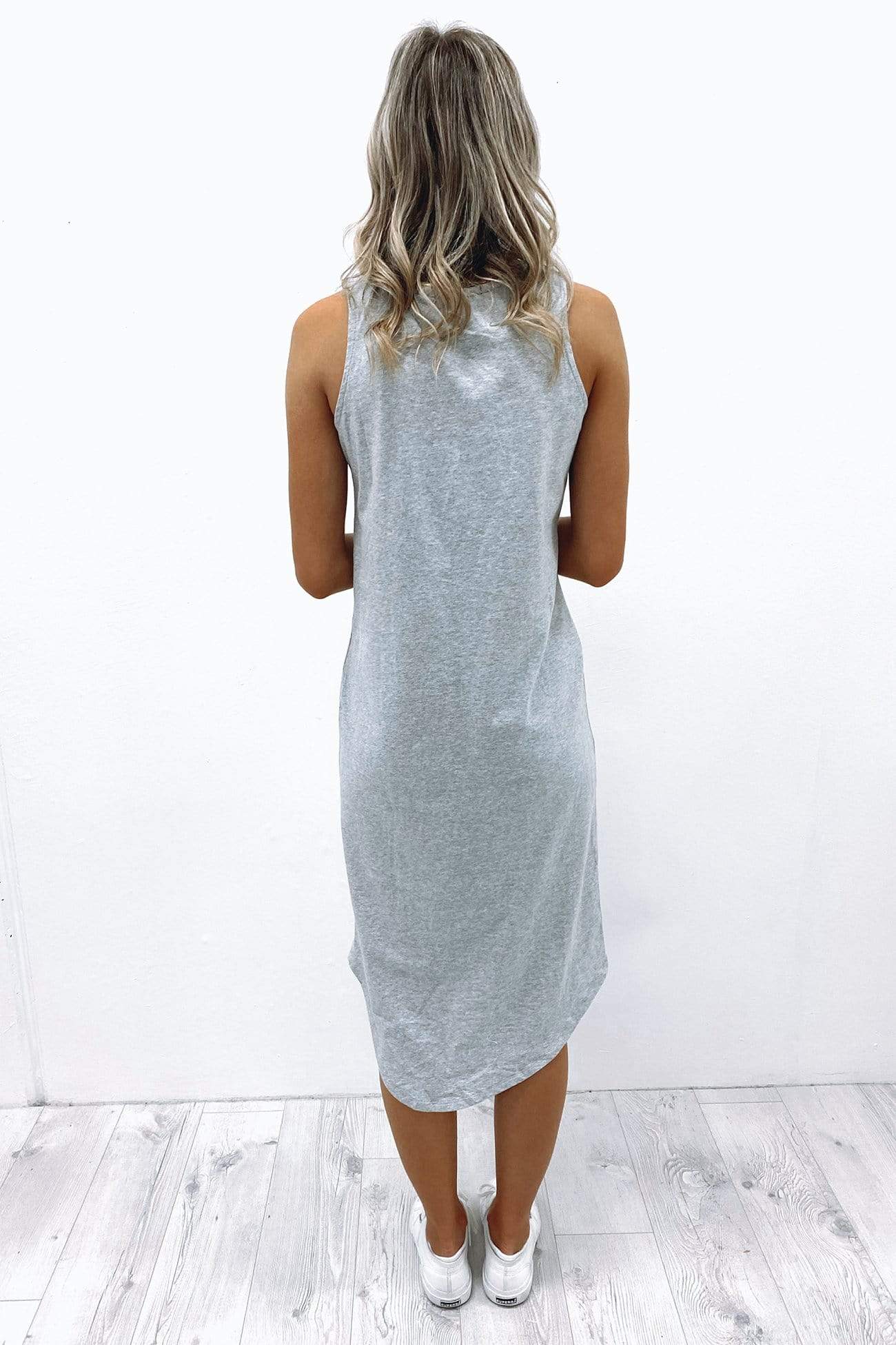 One In Eight Midi Dress Grey Marle