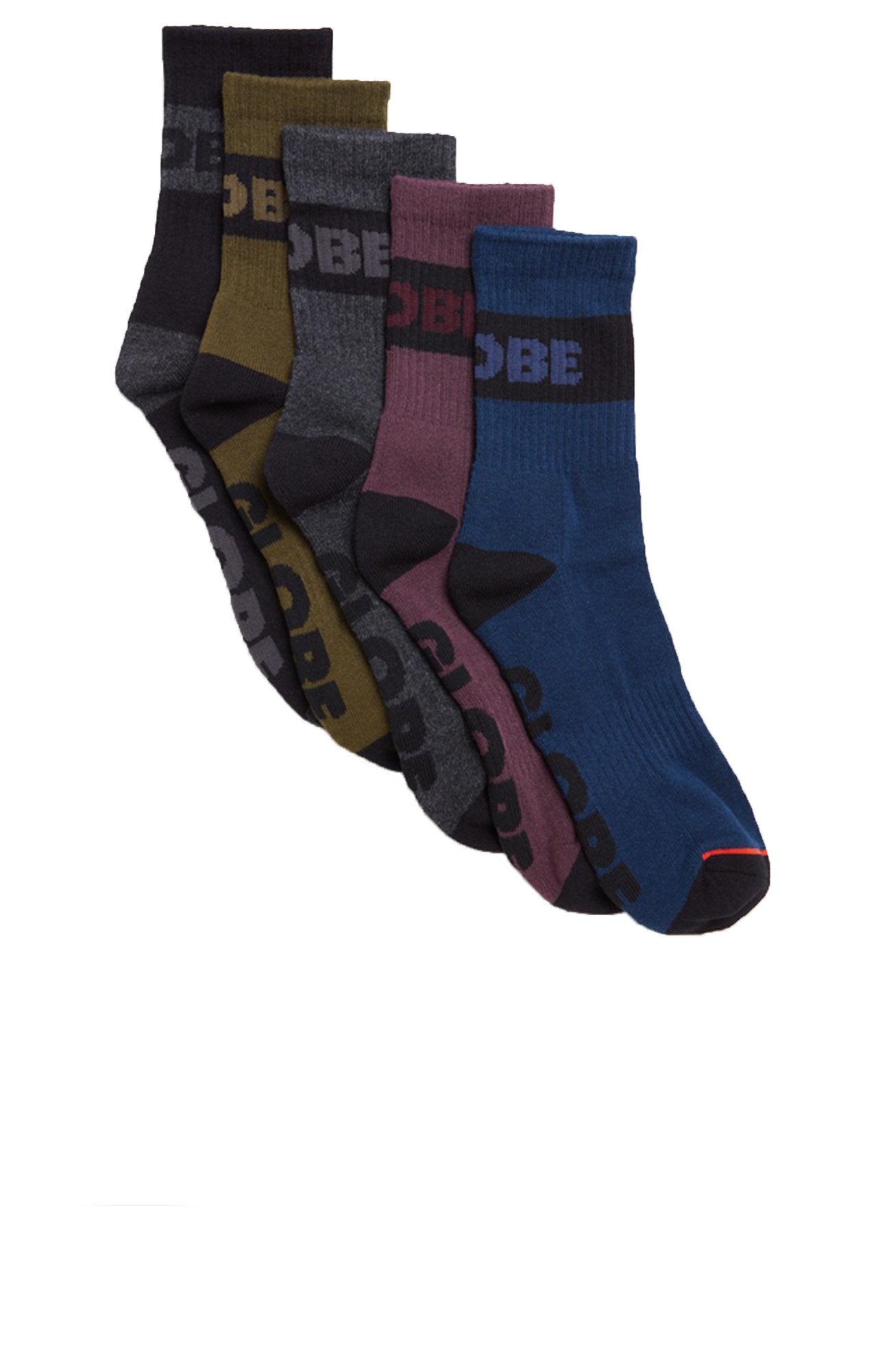 Horizons Crew Sock 5 Pack Dark Assorted