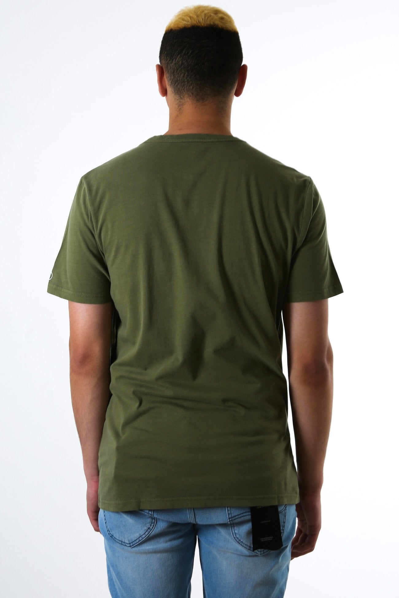 Wash Solid Short Sleeve Tee Army Green Combo