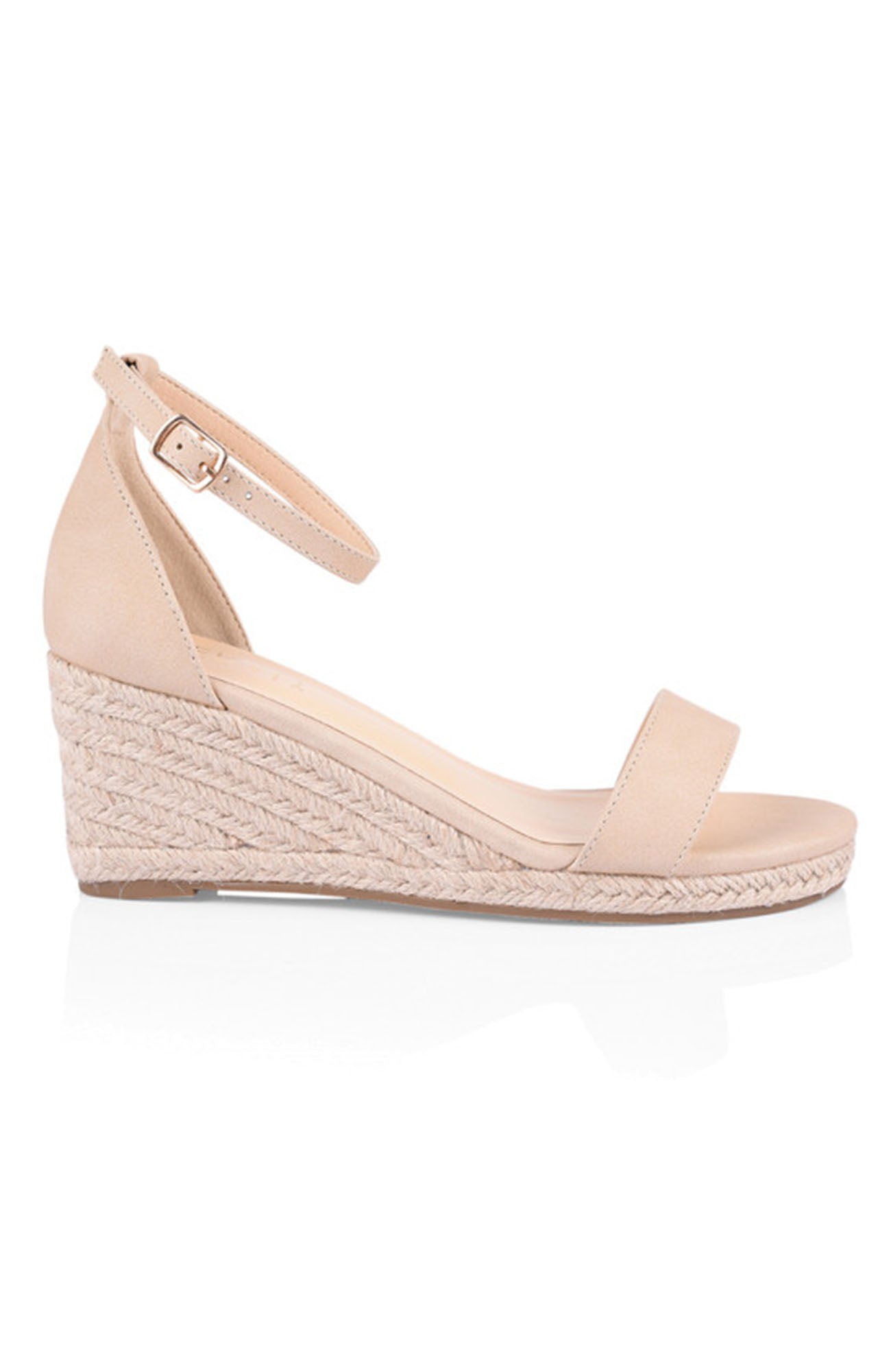 Bobbie Espadrille Low Wedge Nude Softee