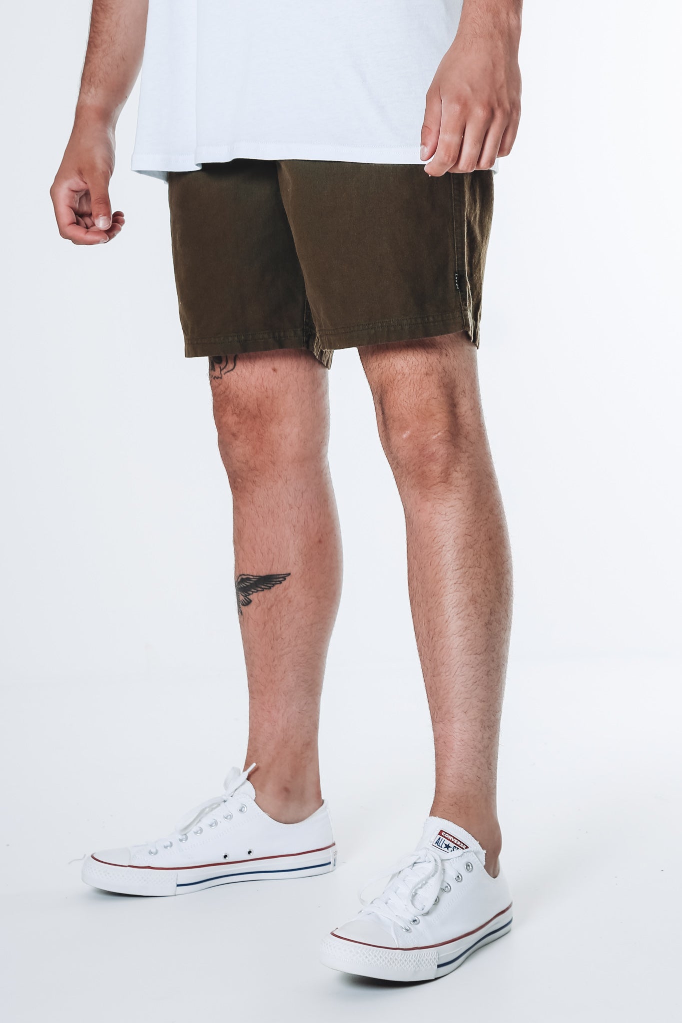 Linen Blend Walk Short Khaki