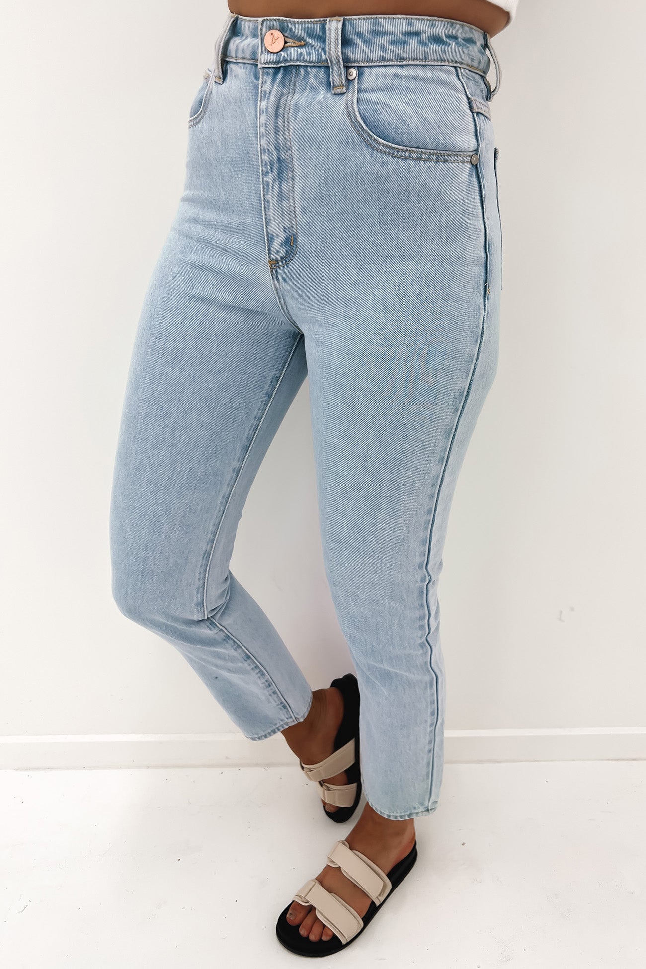 A 94 High Slim Jean Dawn Stone