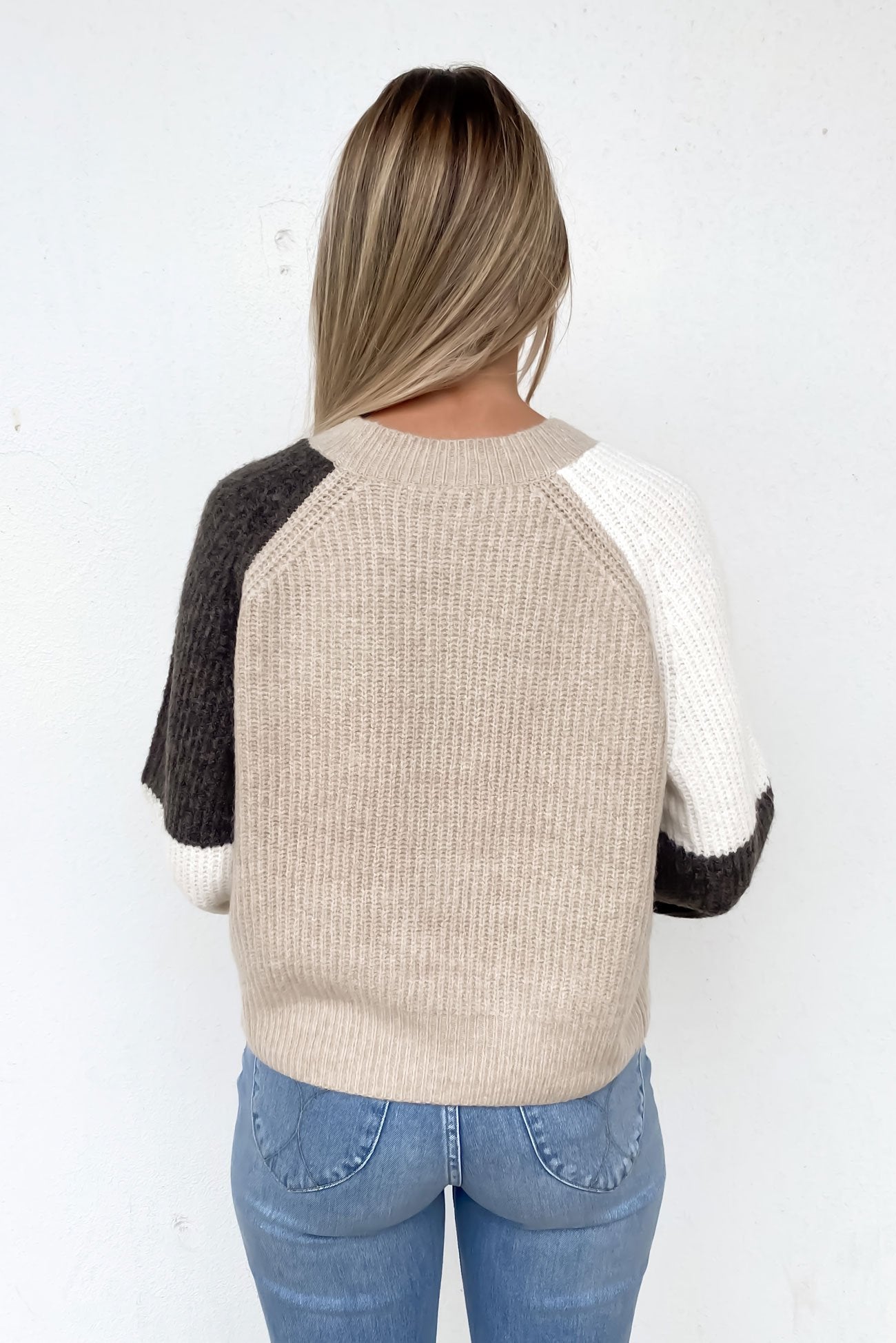 Abbey Knit Jumper Beige Multi