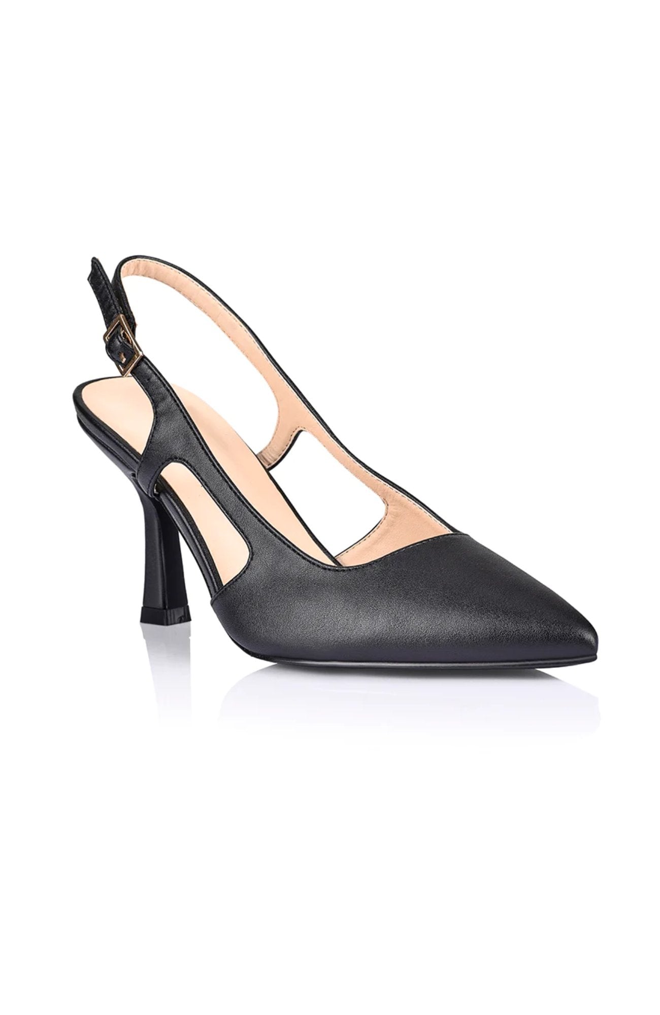 Spencer Slingback Pumps Black Smooth