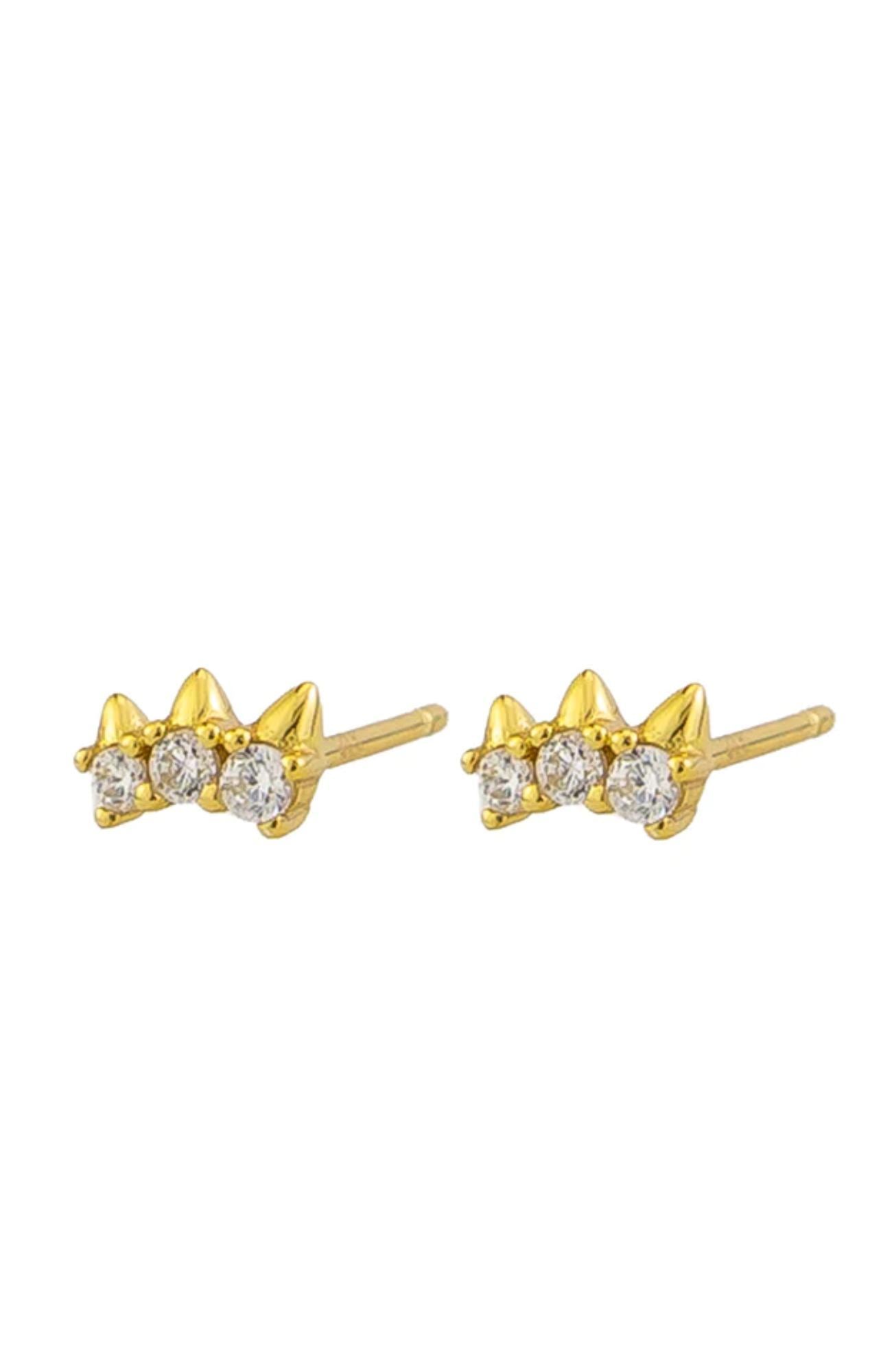 Shayla Studs Sterling Silver Gold