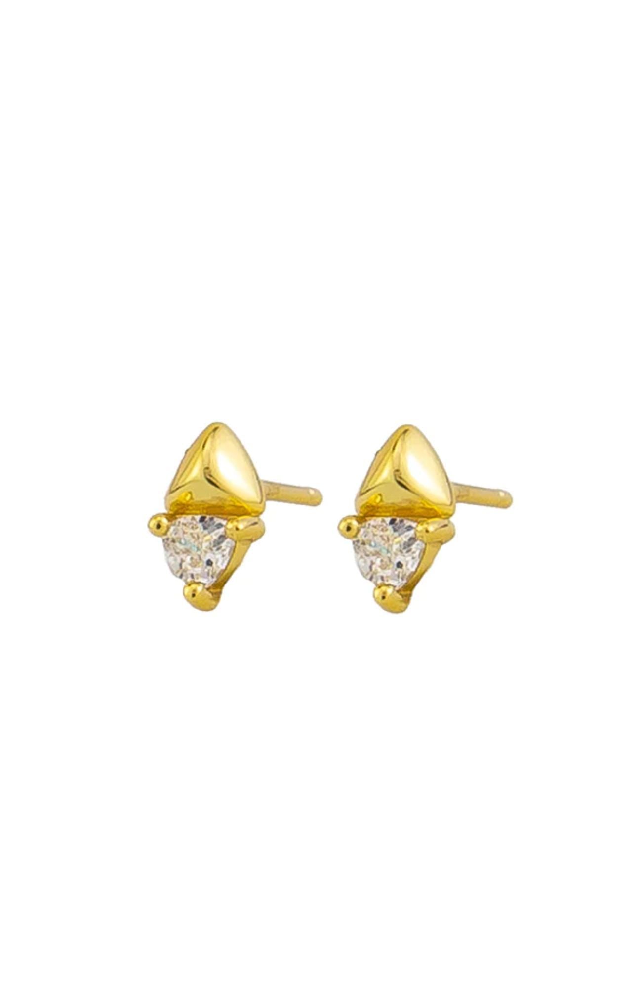 Franny Studs Sterling Silver Gold