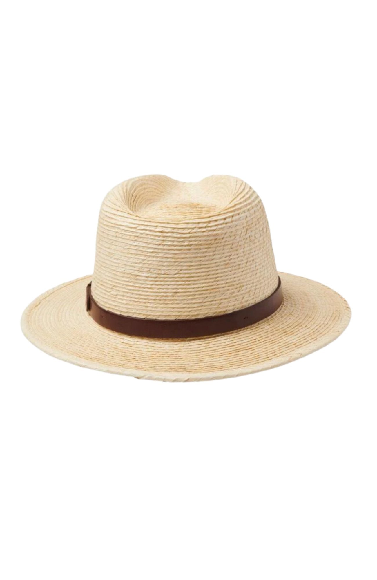 Messer Straw Fedora Natural Brown