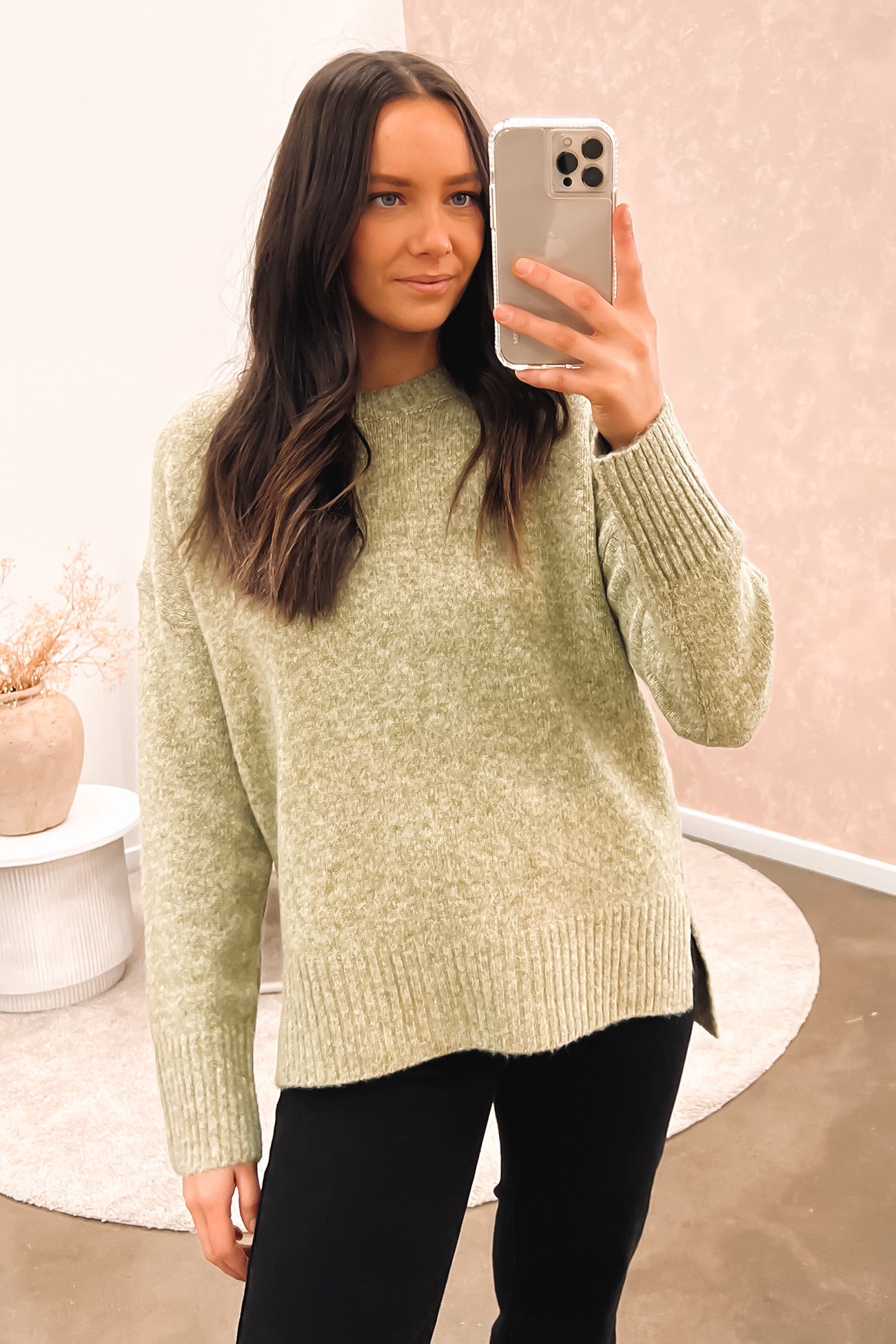 Agnew Knit Jumper Green