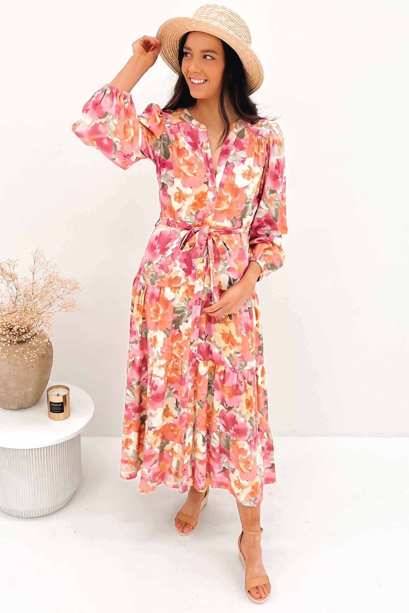 Alannah Maxi Dress Pink Floral