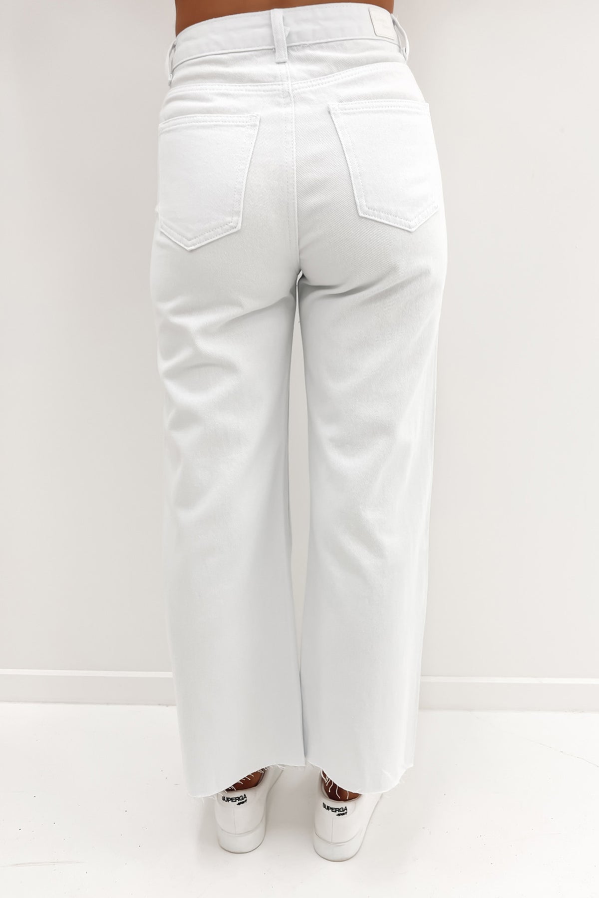 Old Mate White High Rise Wide-Leg Jeans