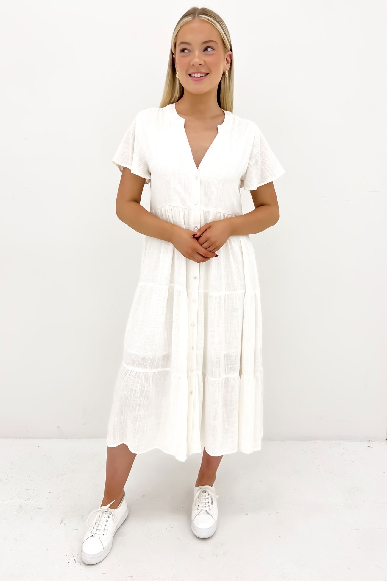 Alorah Midi Dress White