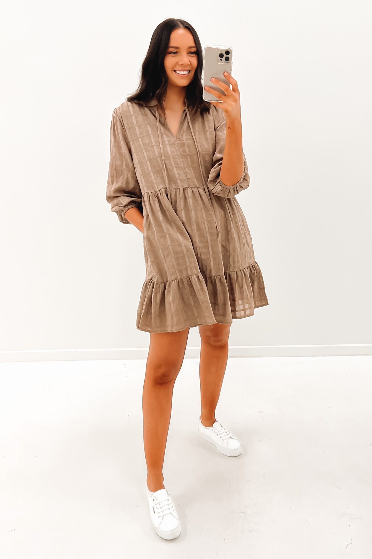 Amarie Mini Dress Tan