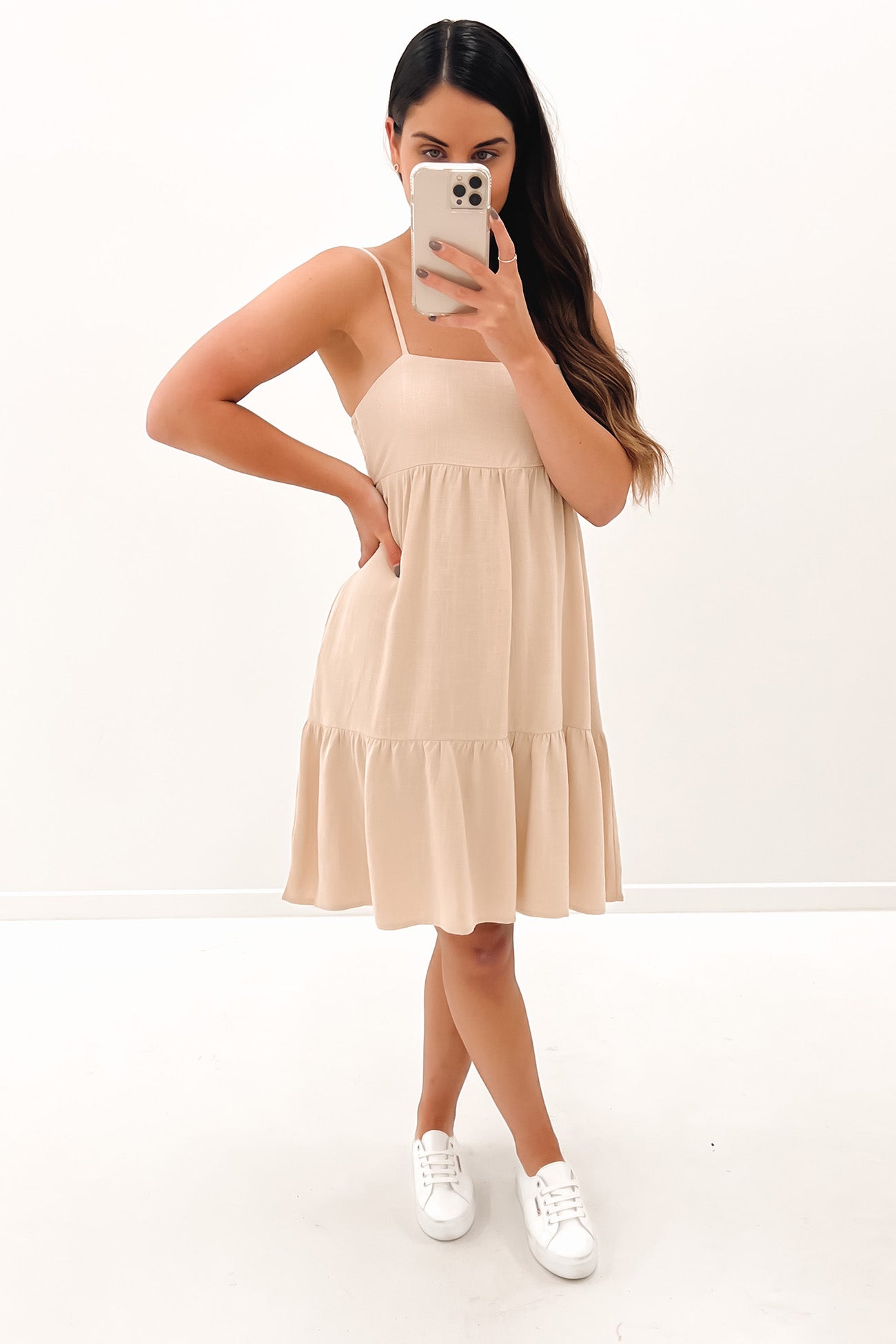 Andie Mini Dress Beige