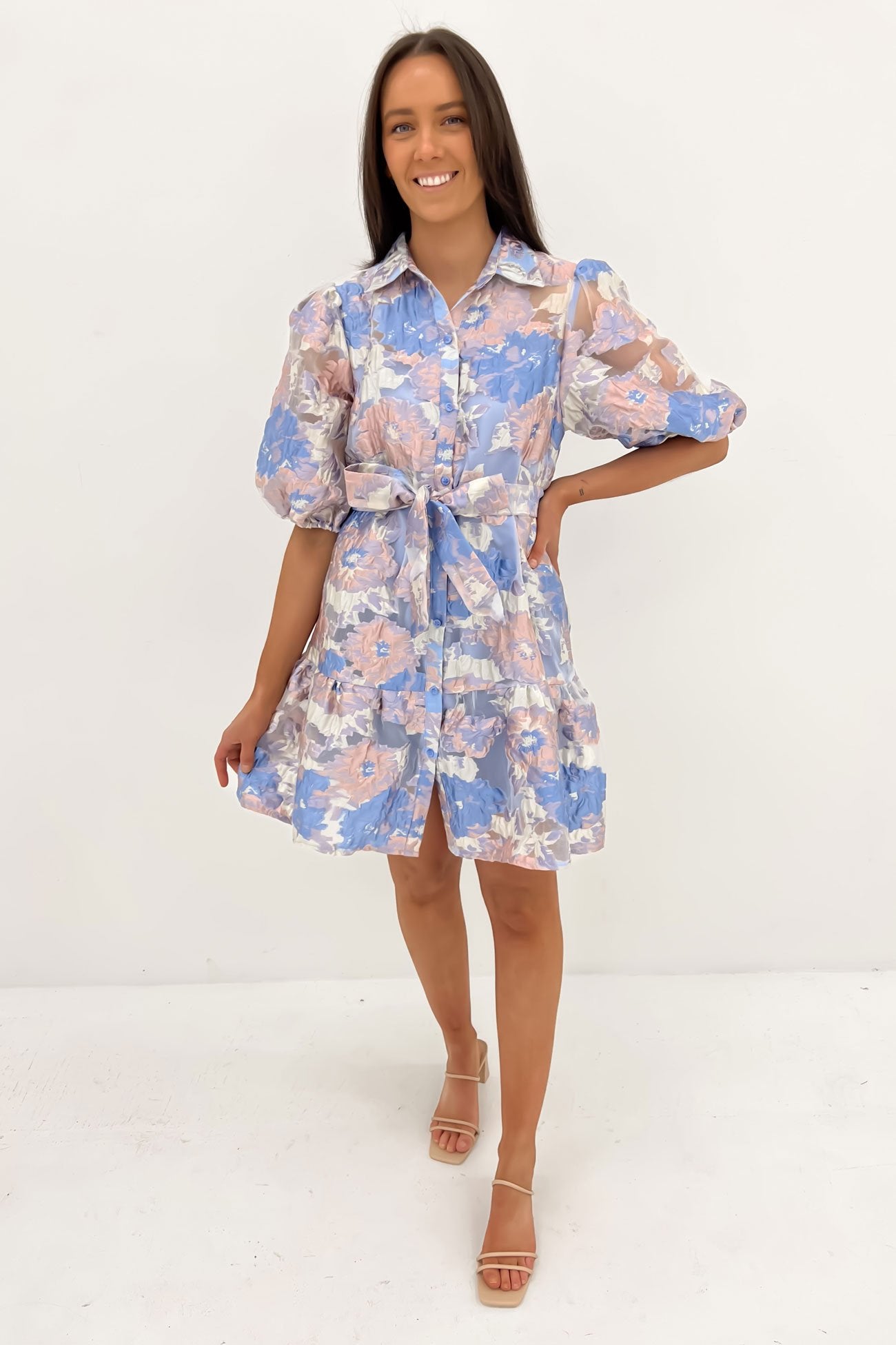 Annabelle Mini Dress Blue Floral