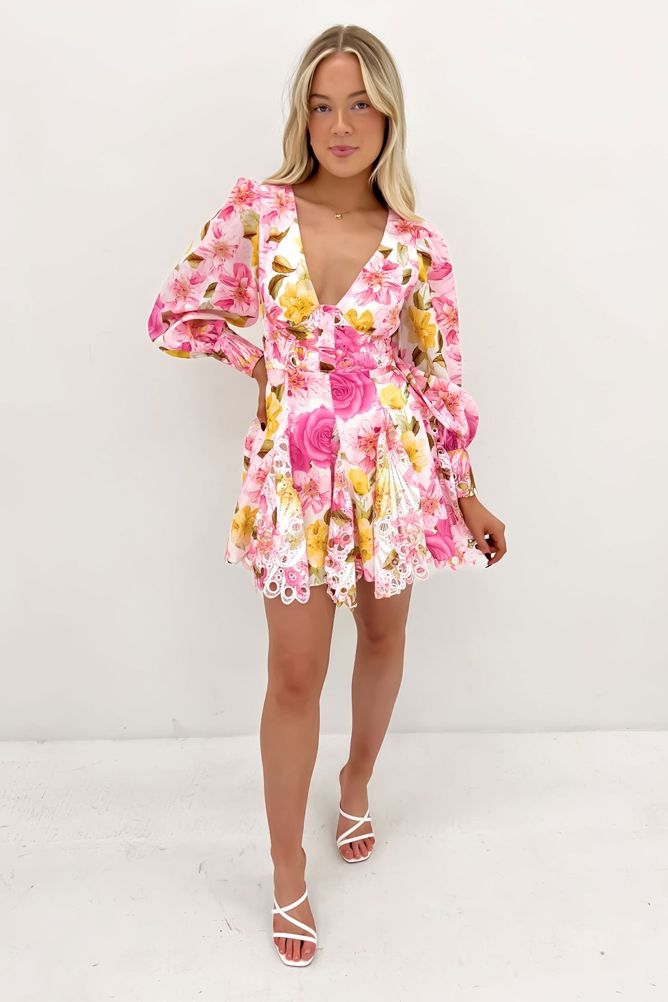 Anney Mini Dress Pink Floral