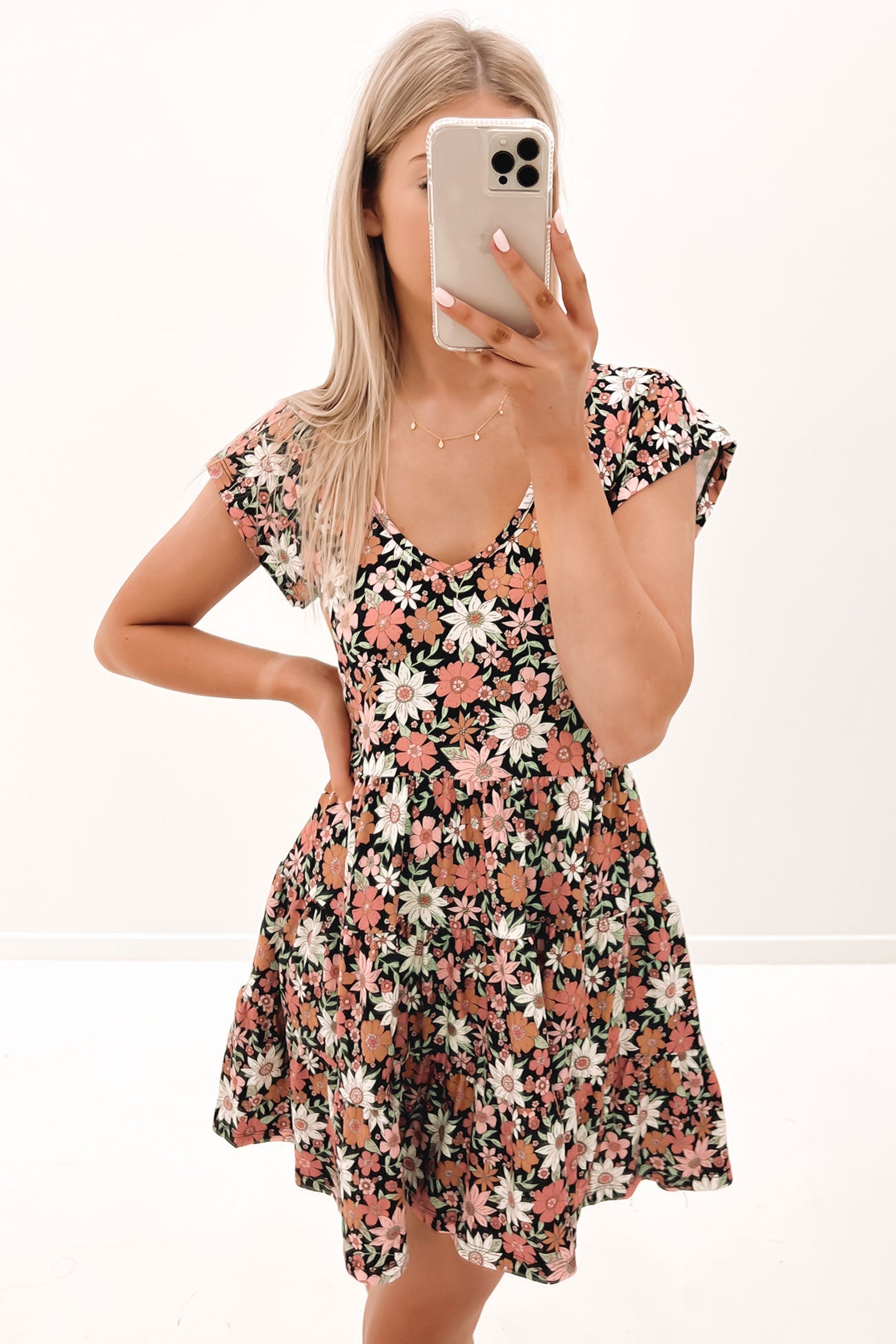 Annie Floral Mini Dress Print