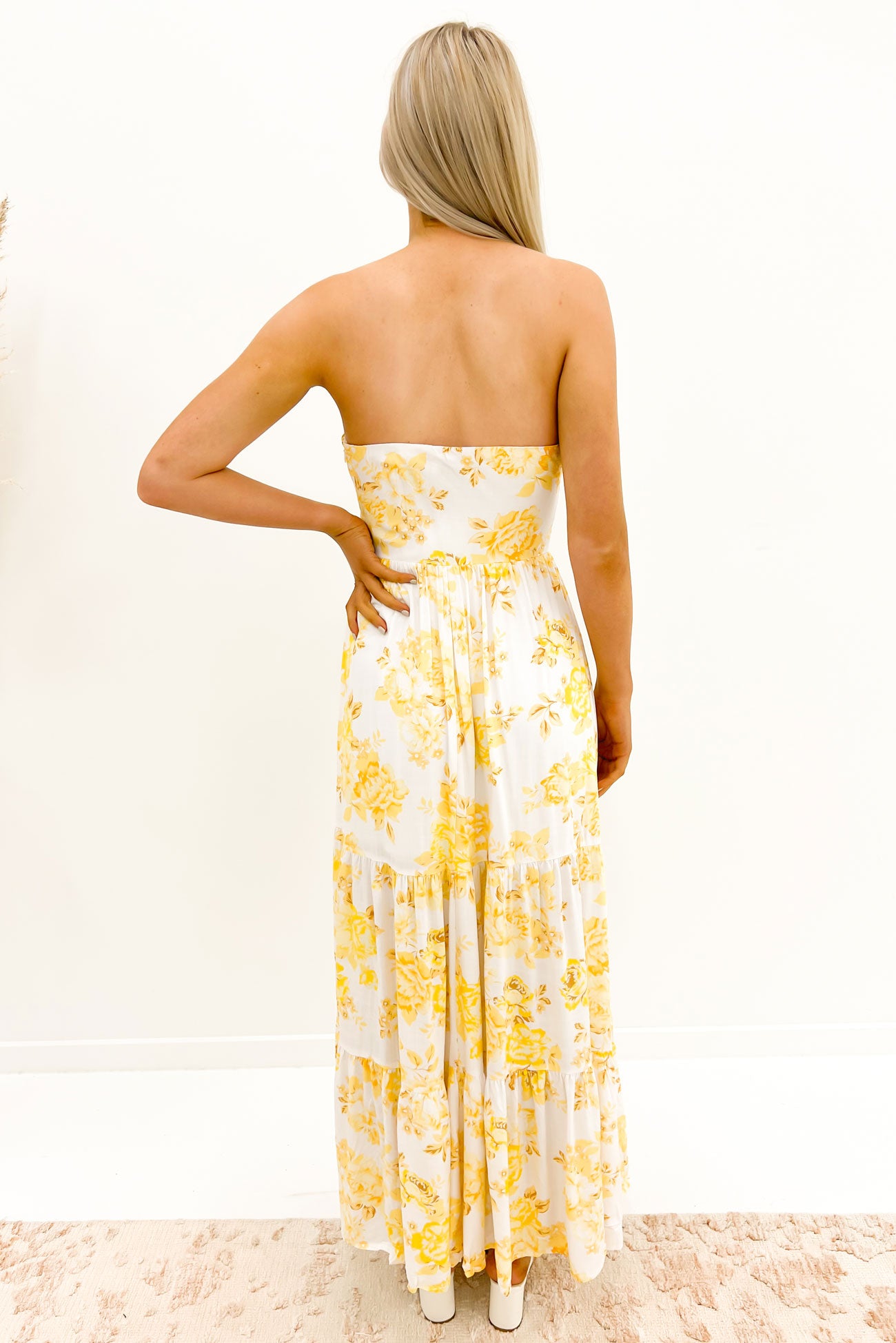 Arden Midi Dress Yellow