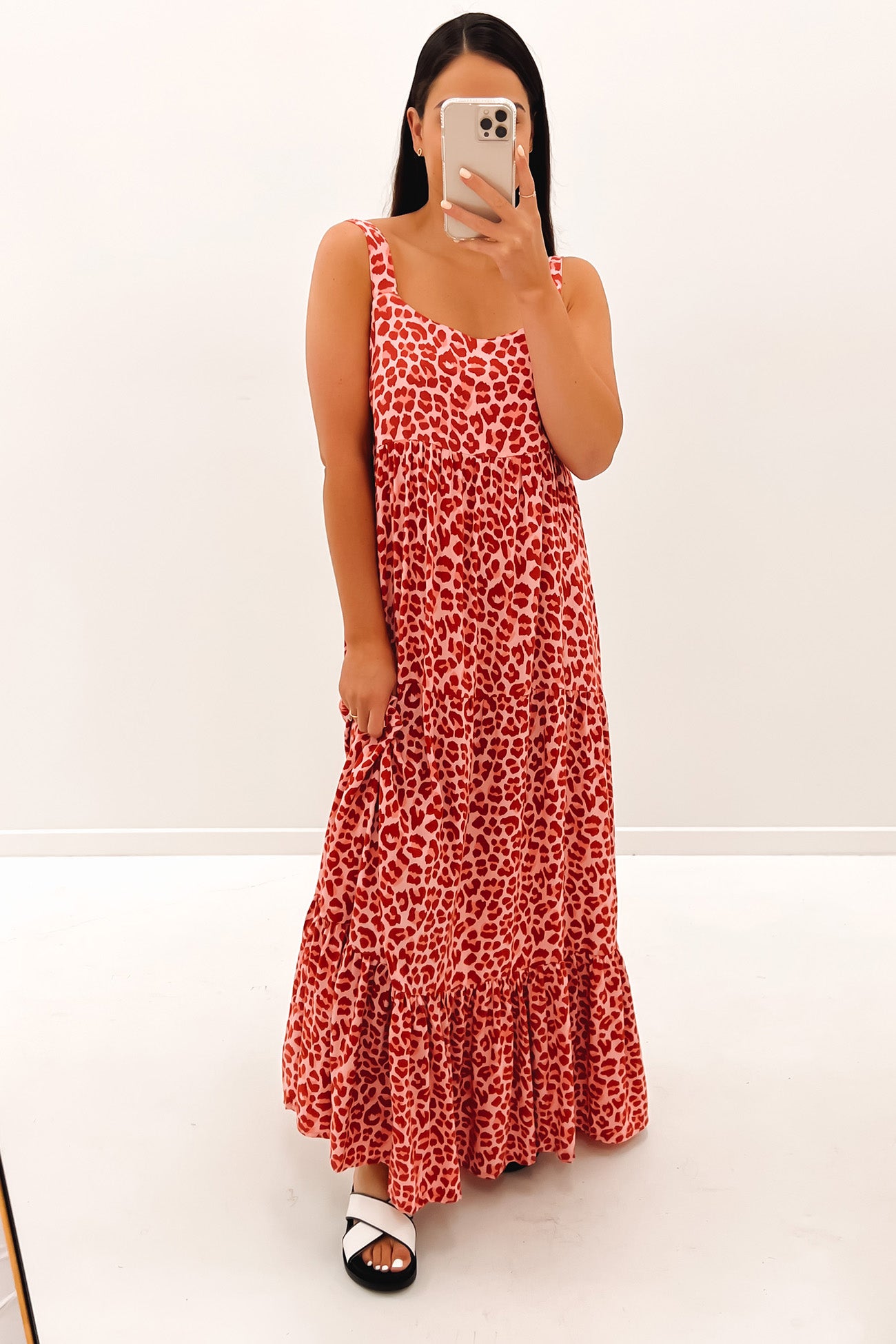 Aria Maxi Dress Berry Leopard