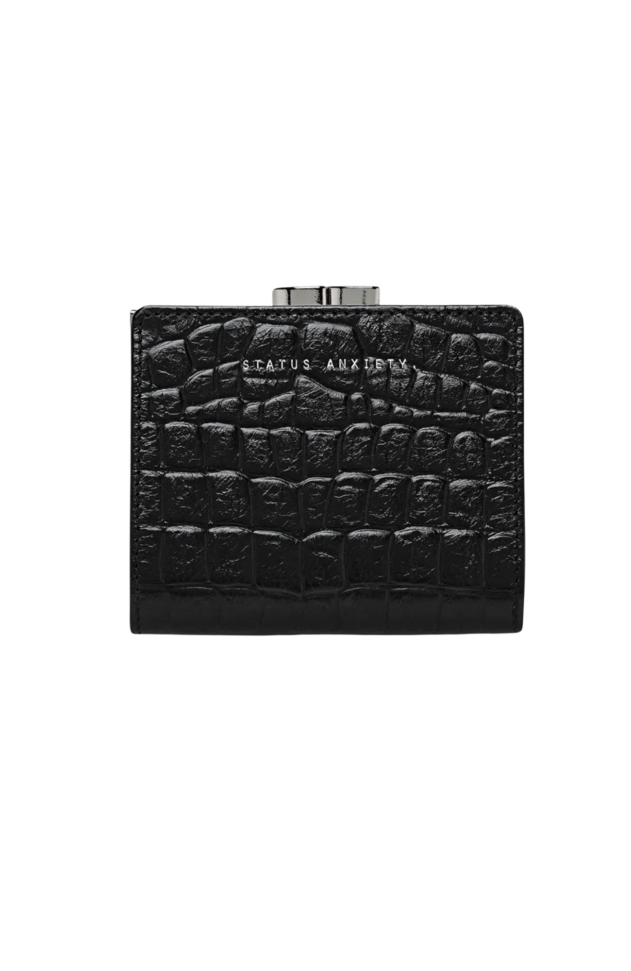 As You Were Wallet Black Croc Emboss