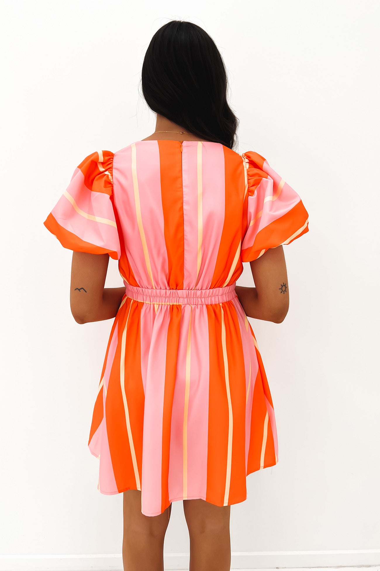 Athena Mini Dress Sunset Stripe