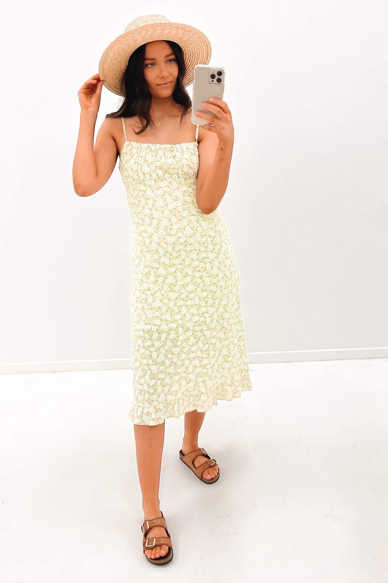 Audrie Midi Dress Green