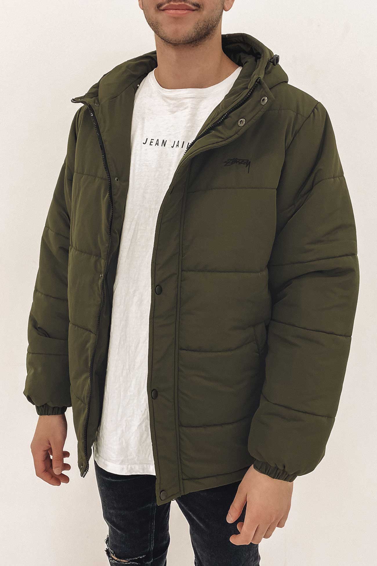 Aurora Hooded Puffa Jacket Flight Green