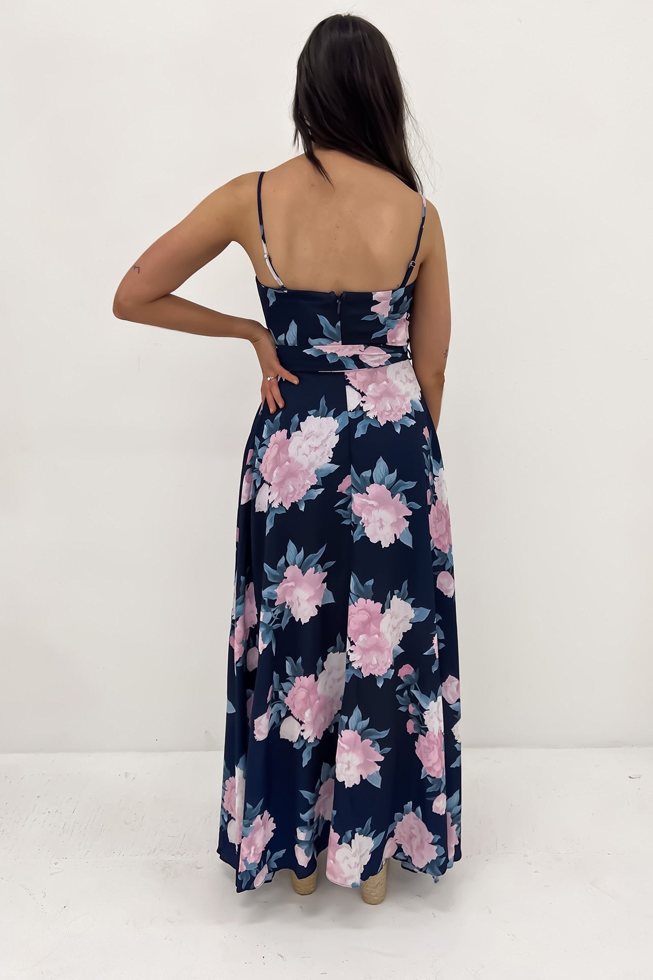 Aurora Maxi Dress Navy Floral