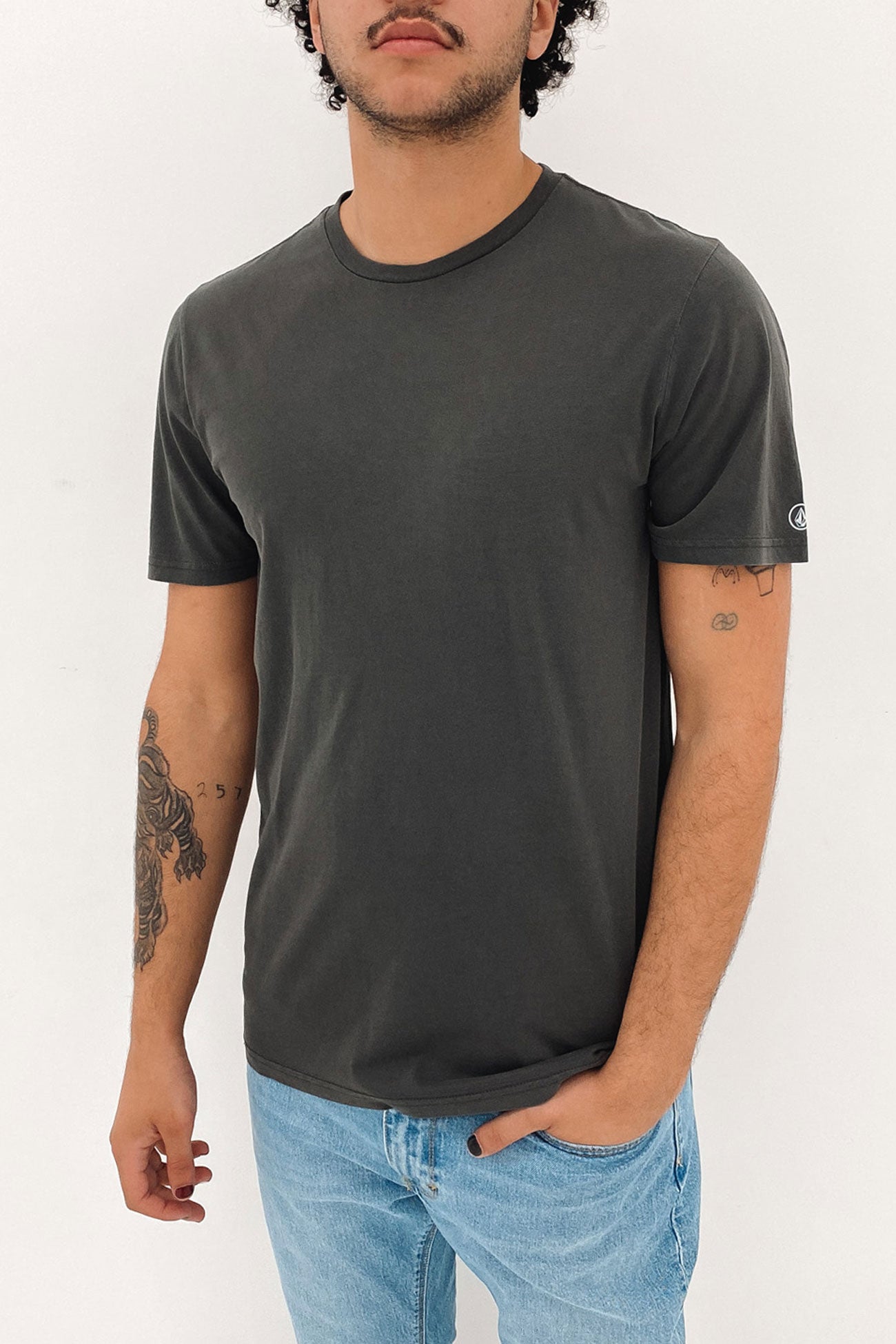 Aus Wash Short Sleeve Tee Black