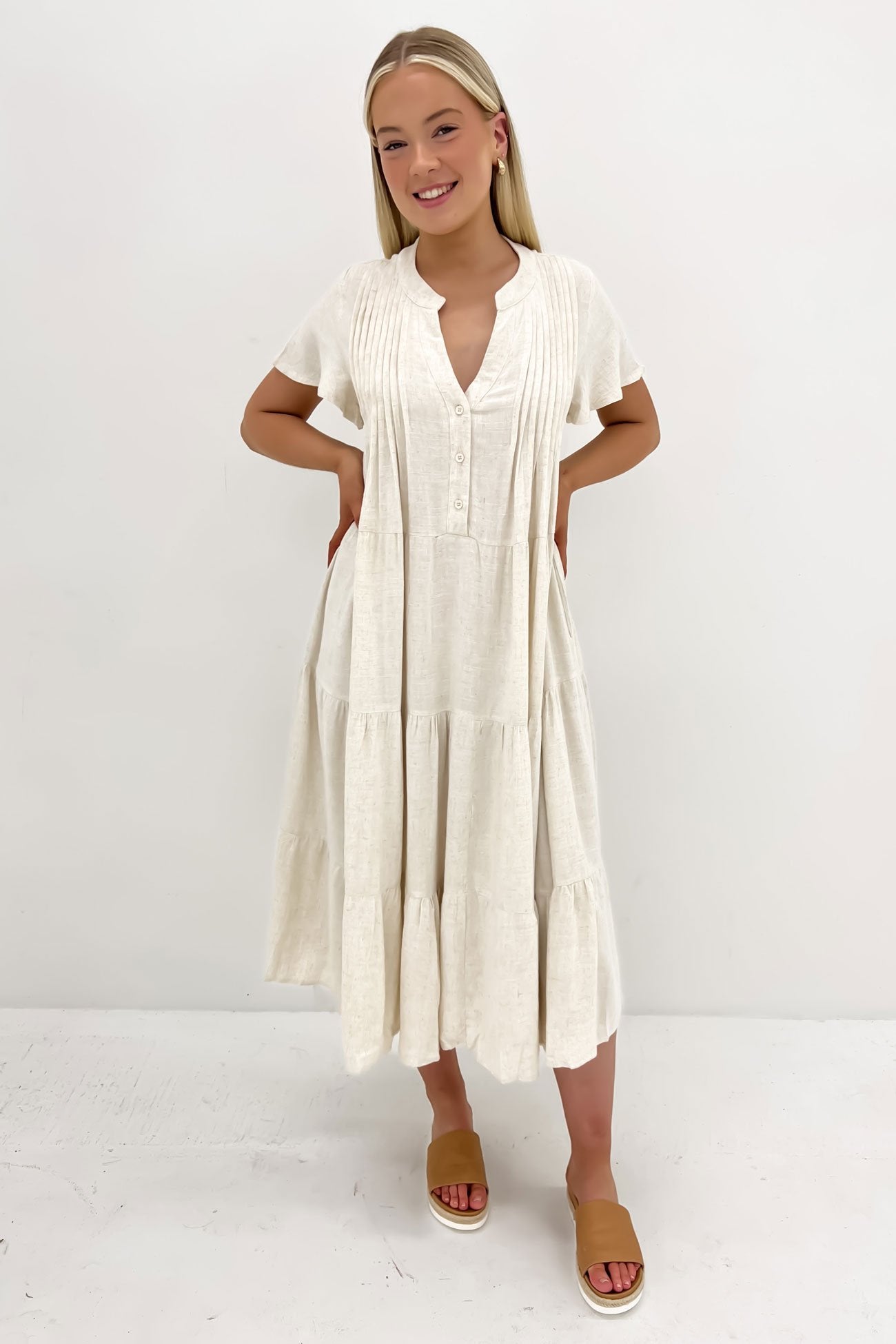 Ayla Midi Dress Beige