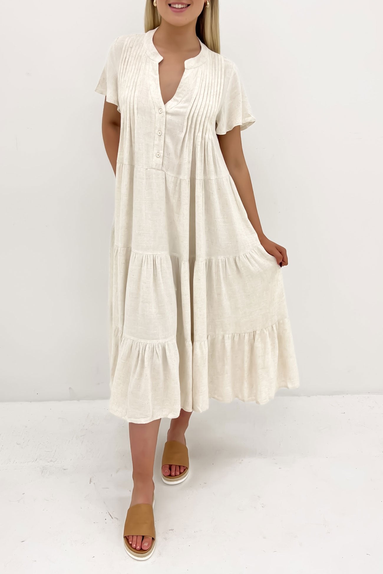 Ayla Midi Dress Beige