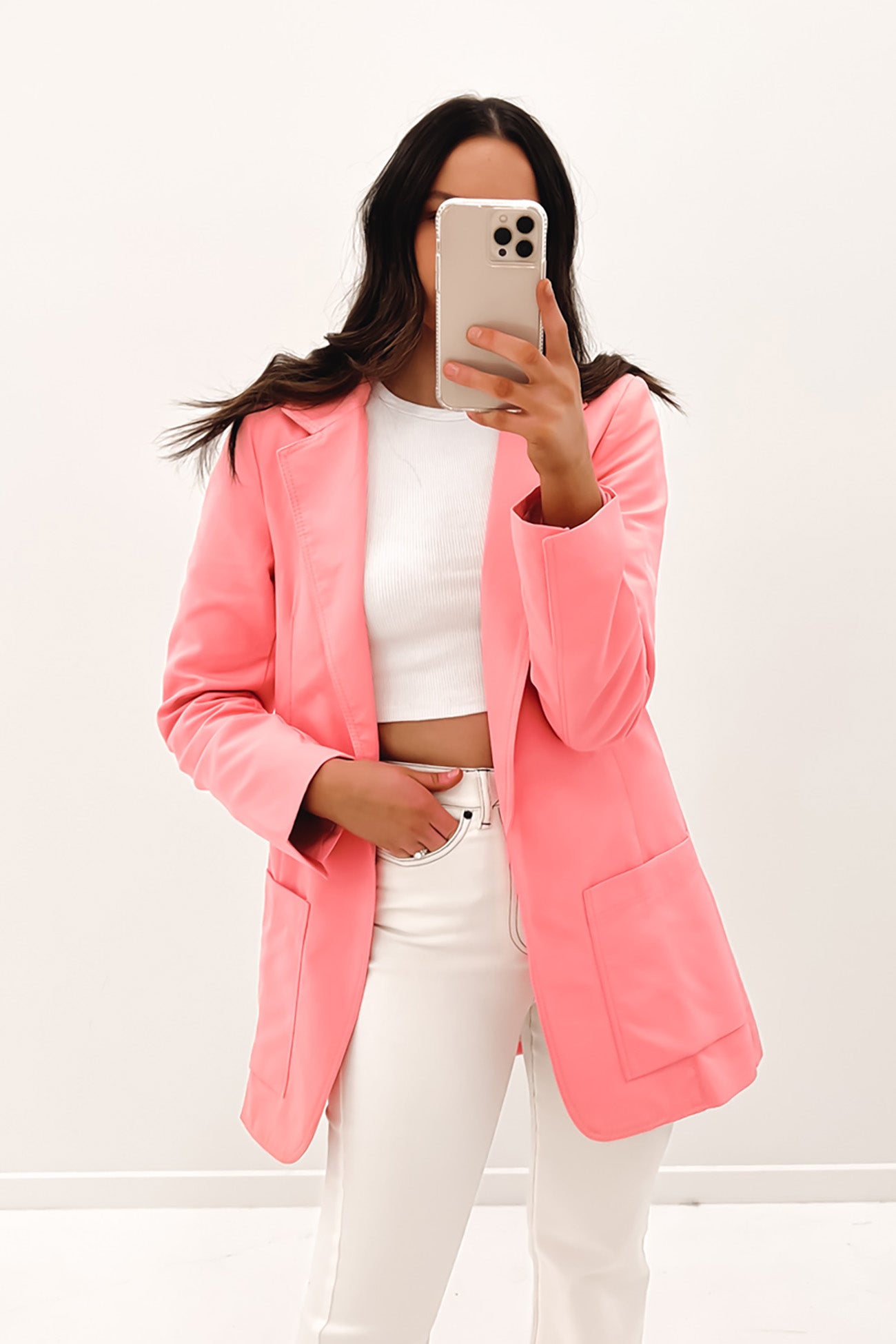 Bryn Blazer Flesh Pink