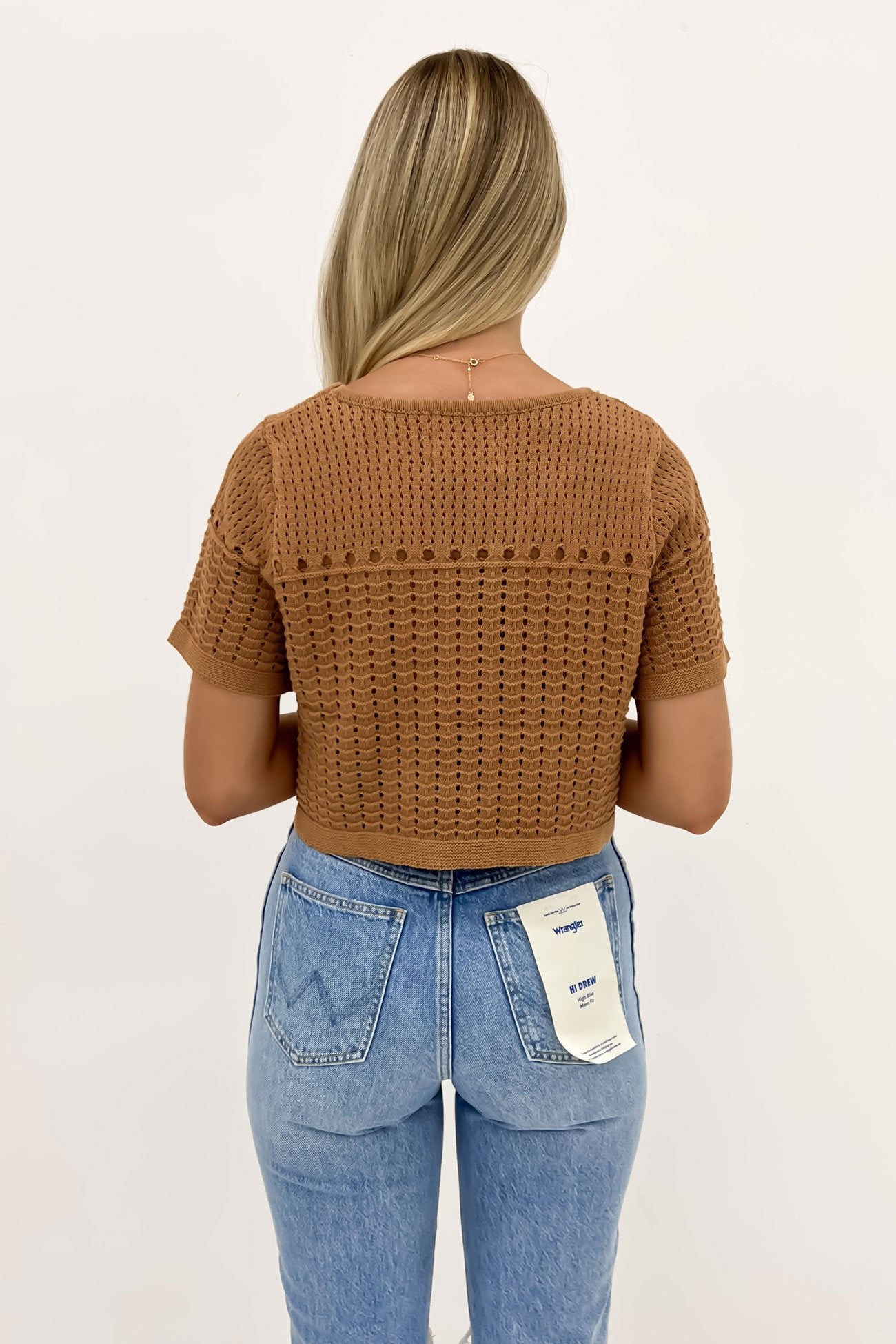 Baylor Crochet Top Brown