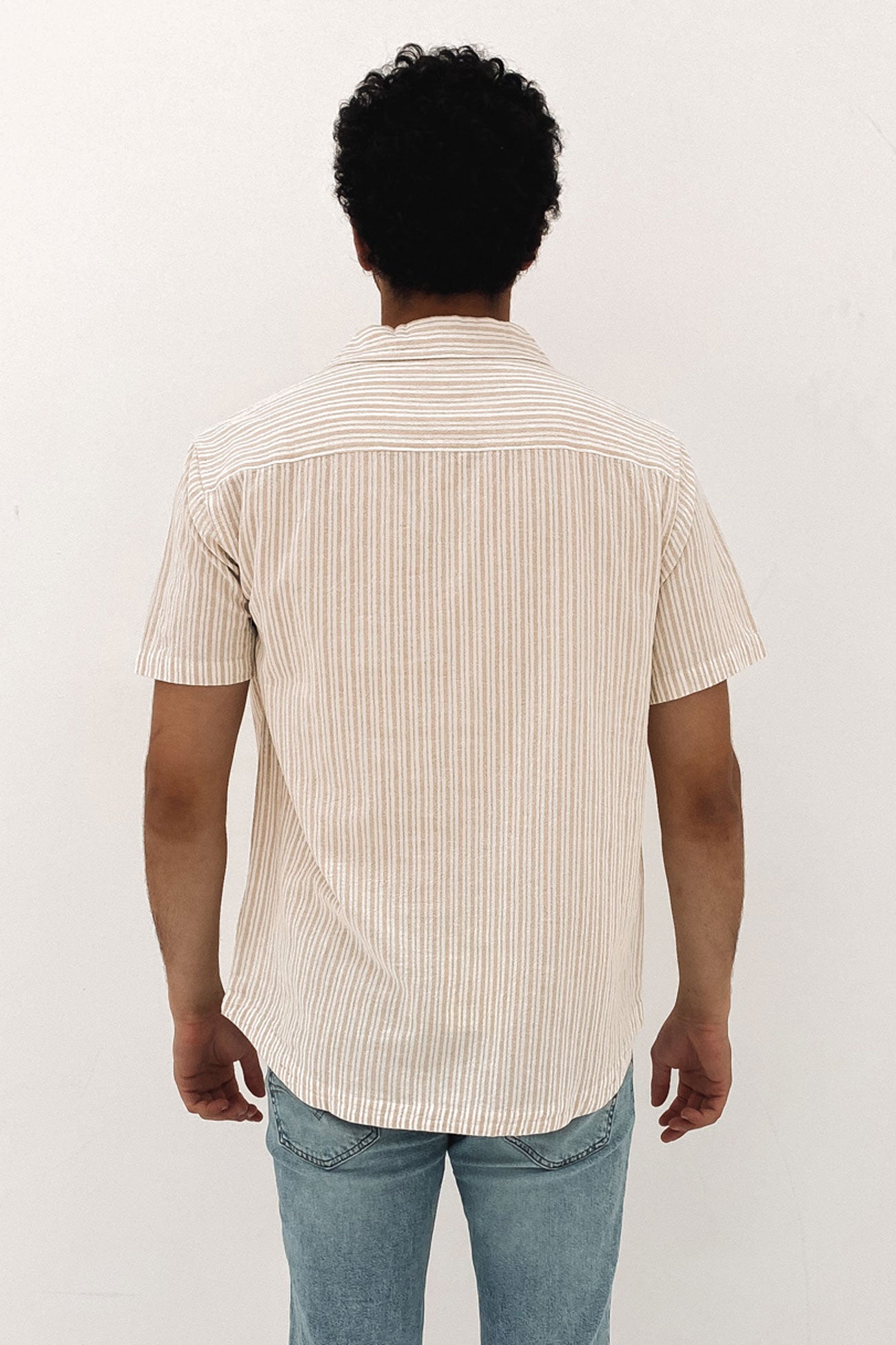 Beat Stripe Short Sleeve Shirt Safari