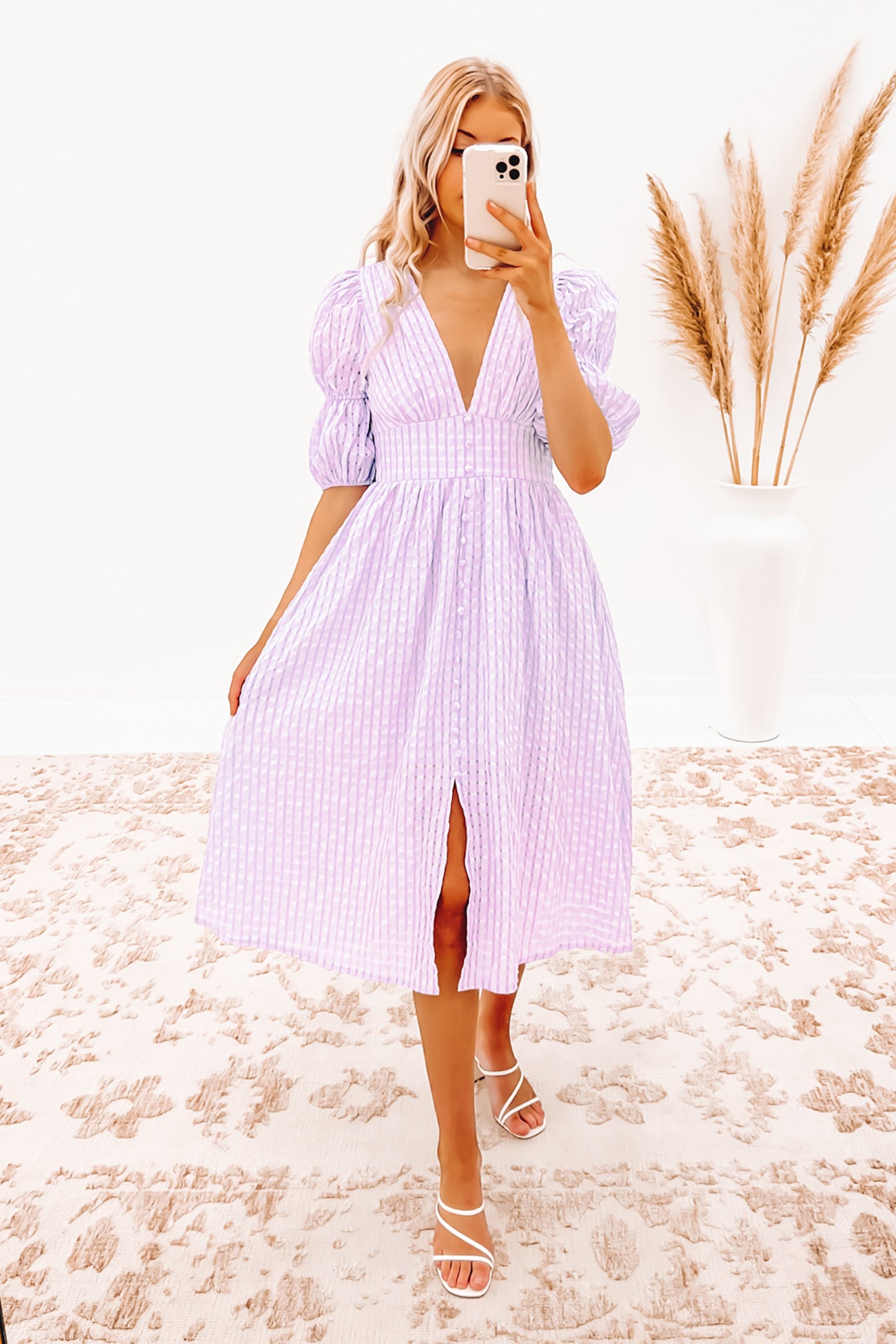 Bethany Midi Dress Lilac