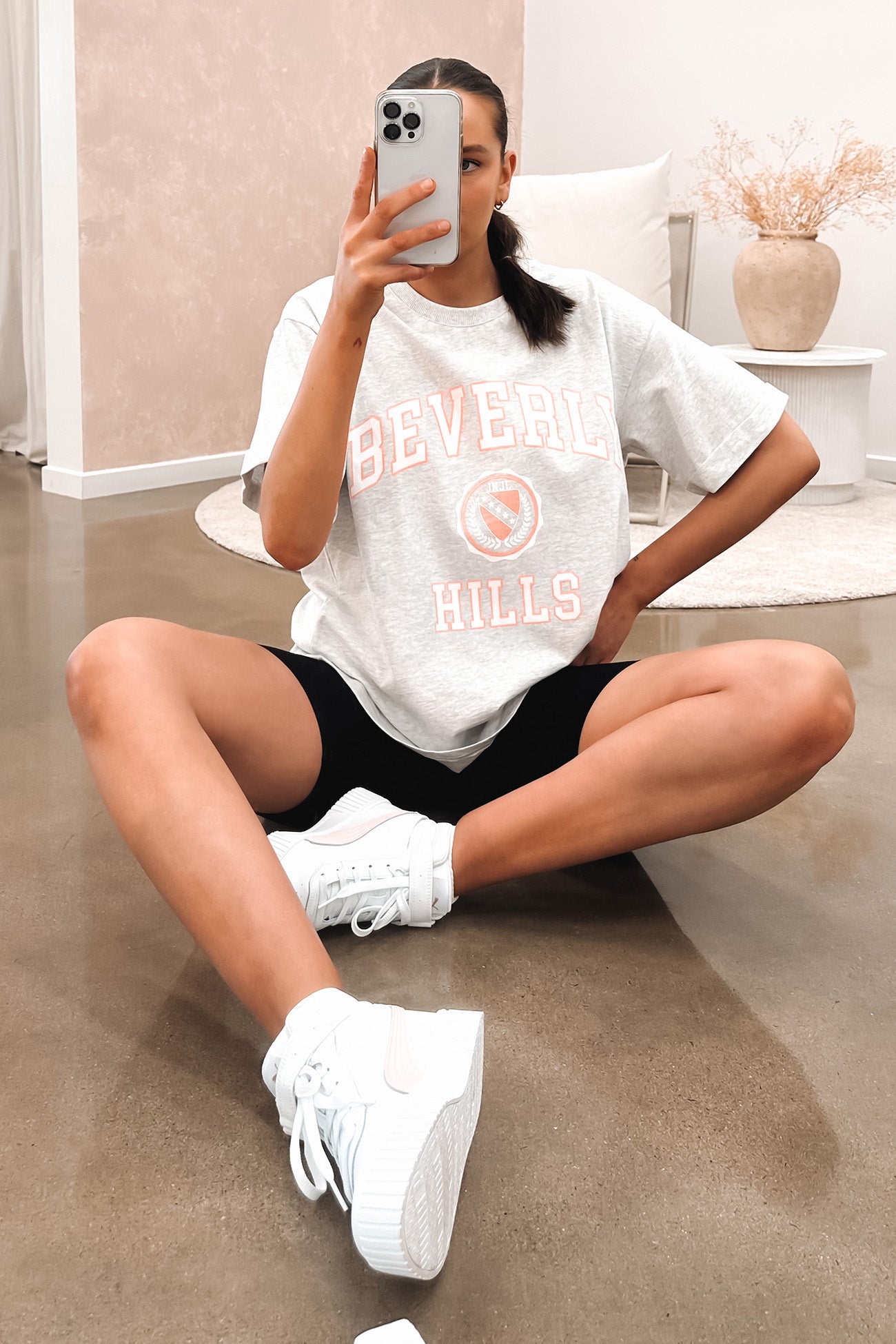 Beverly Hills Tee Snow Marle