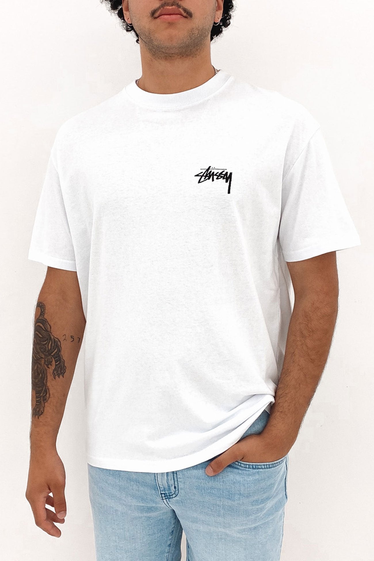 Big Stock Short Sleeve Tee White