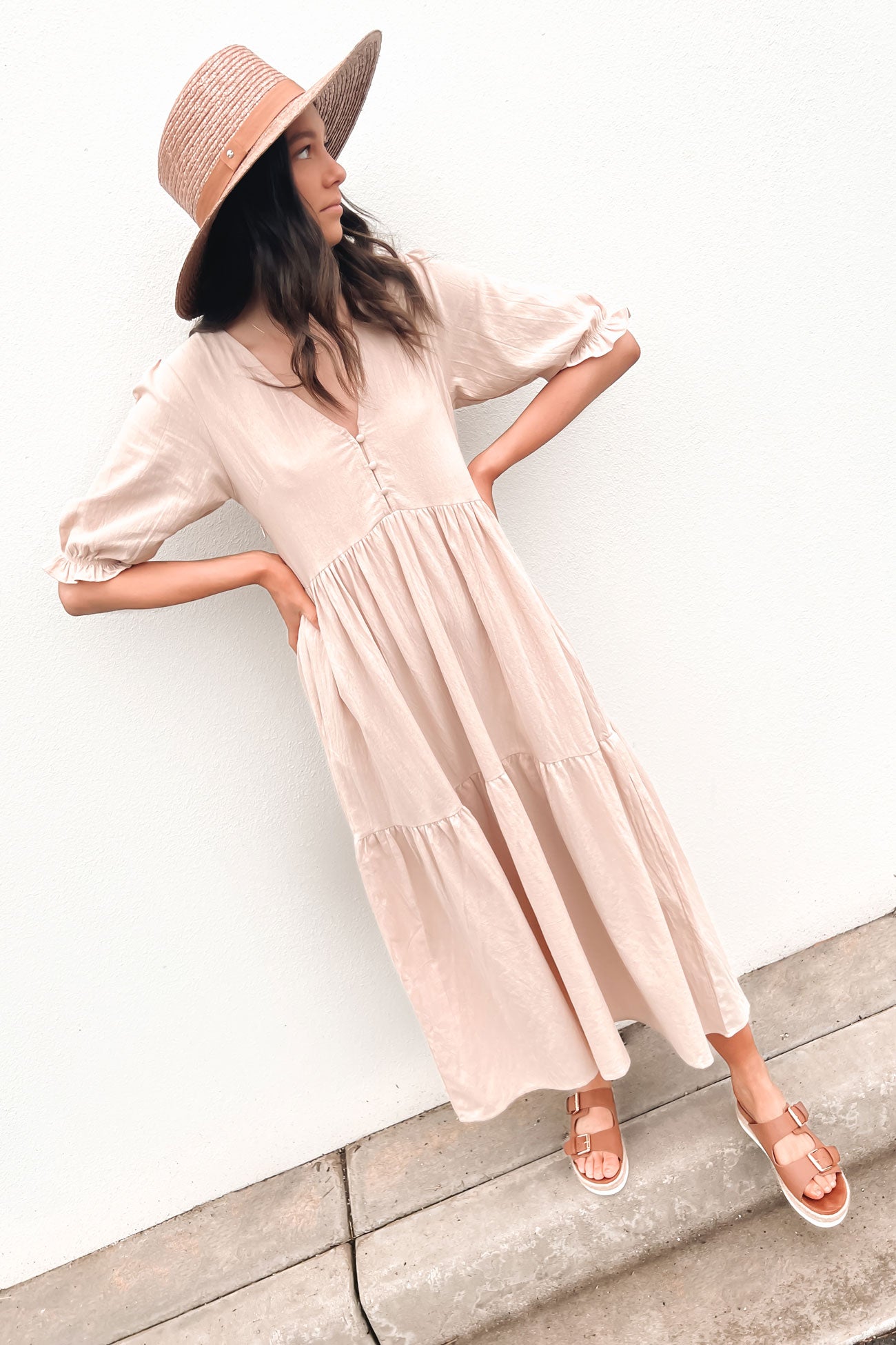 Boden Maxi Dress Beige