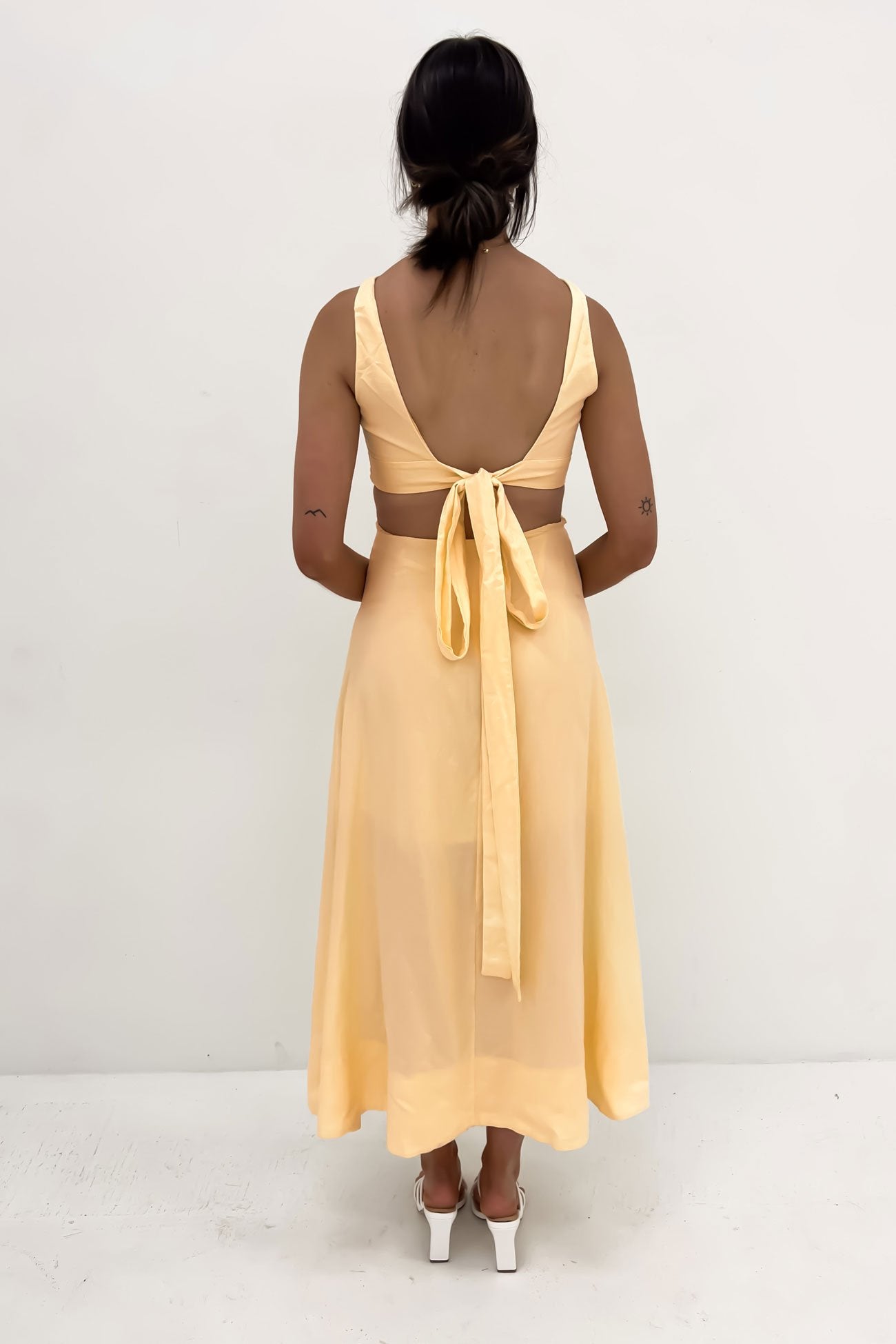 Bowen Midi Dress Lemon