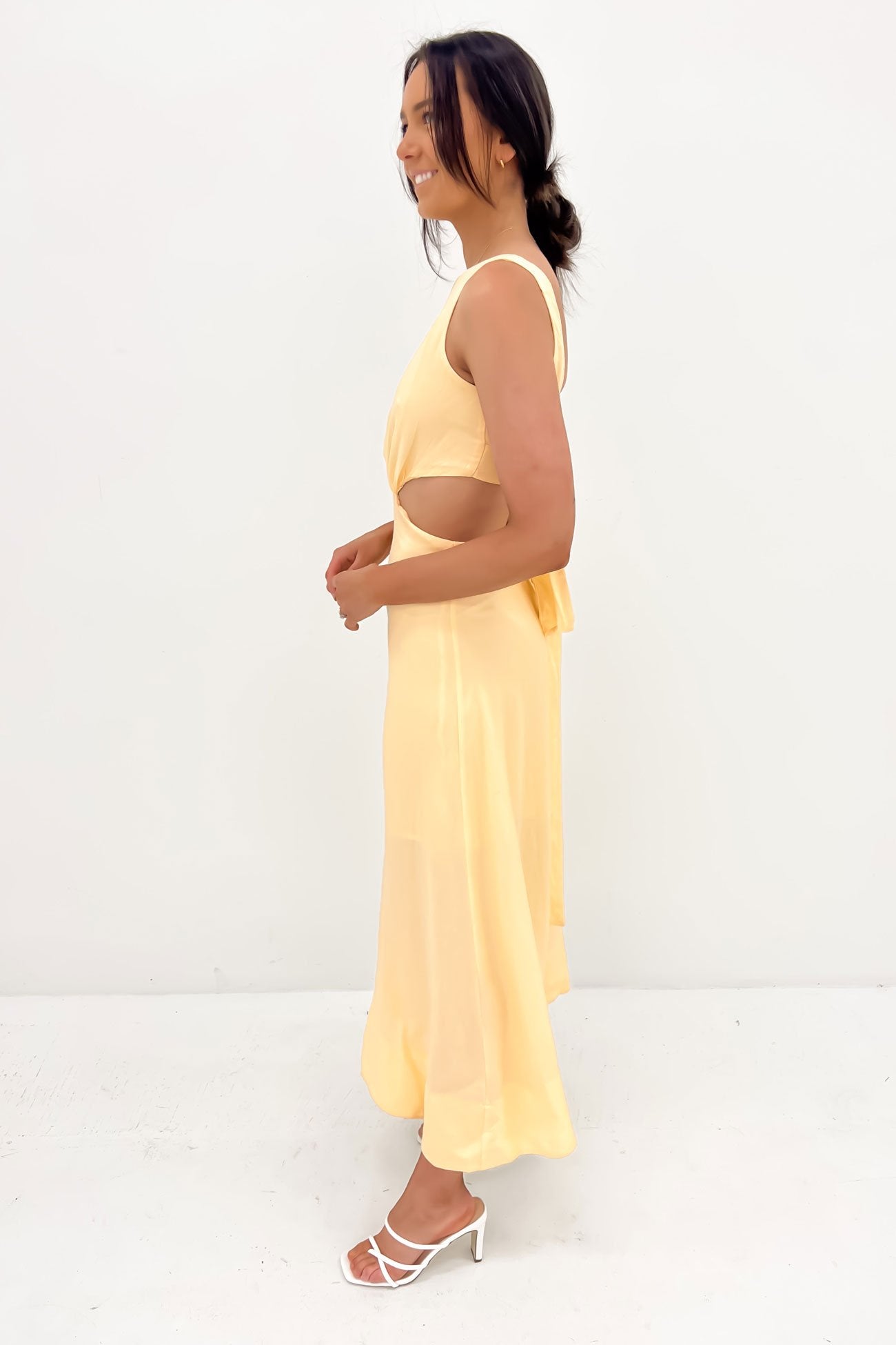 Bowen Midi Dress Lemon