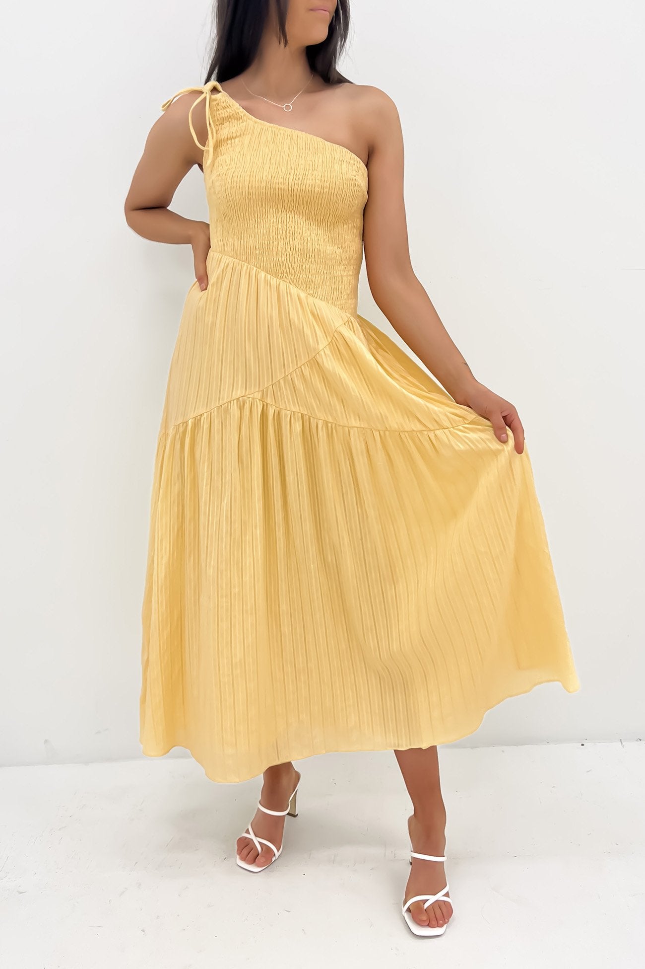 Braelyn Midi Dress Yellow