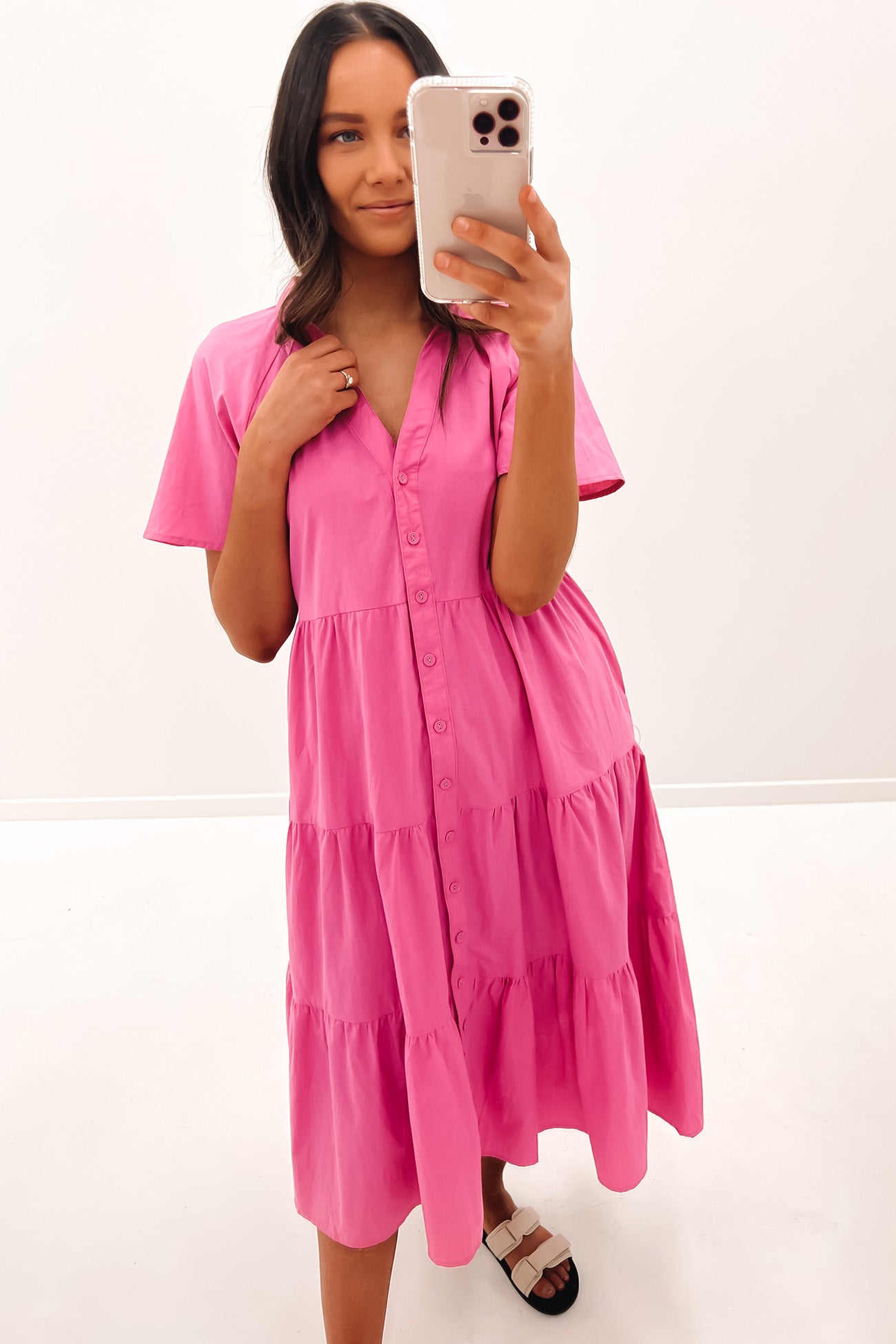 Brooke Midi Dress Pink