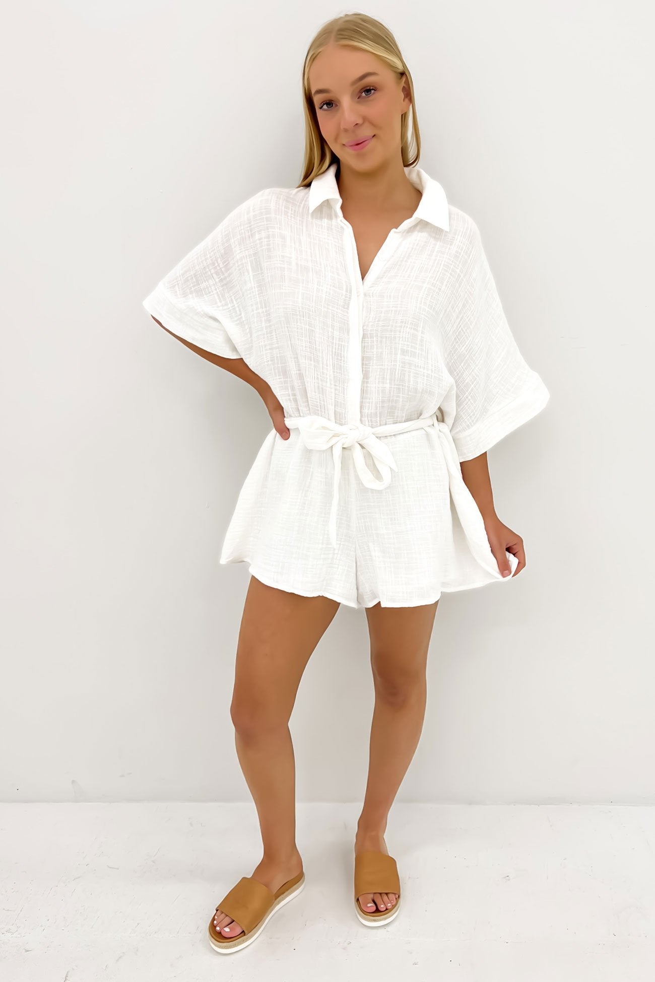 Bryony Playsuit White